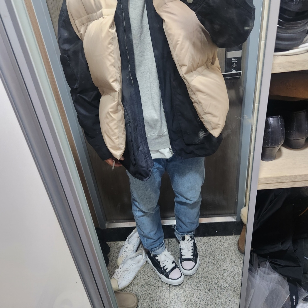 Maison Mihara Yasuhiro Peterson OG Sole Canvas Low Sneakers Black, Supreme Cotton Utility Jacket Sulfur - 22FW 착용 스타일