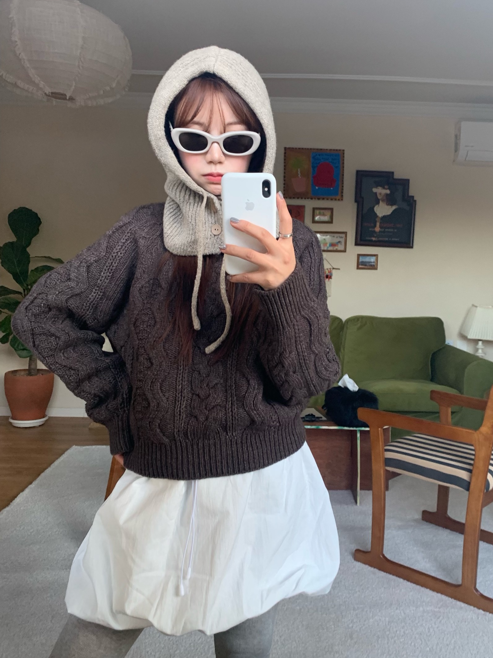 Gentle Monster x Maison Margiela MM004 Grey Black 착용 스타일