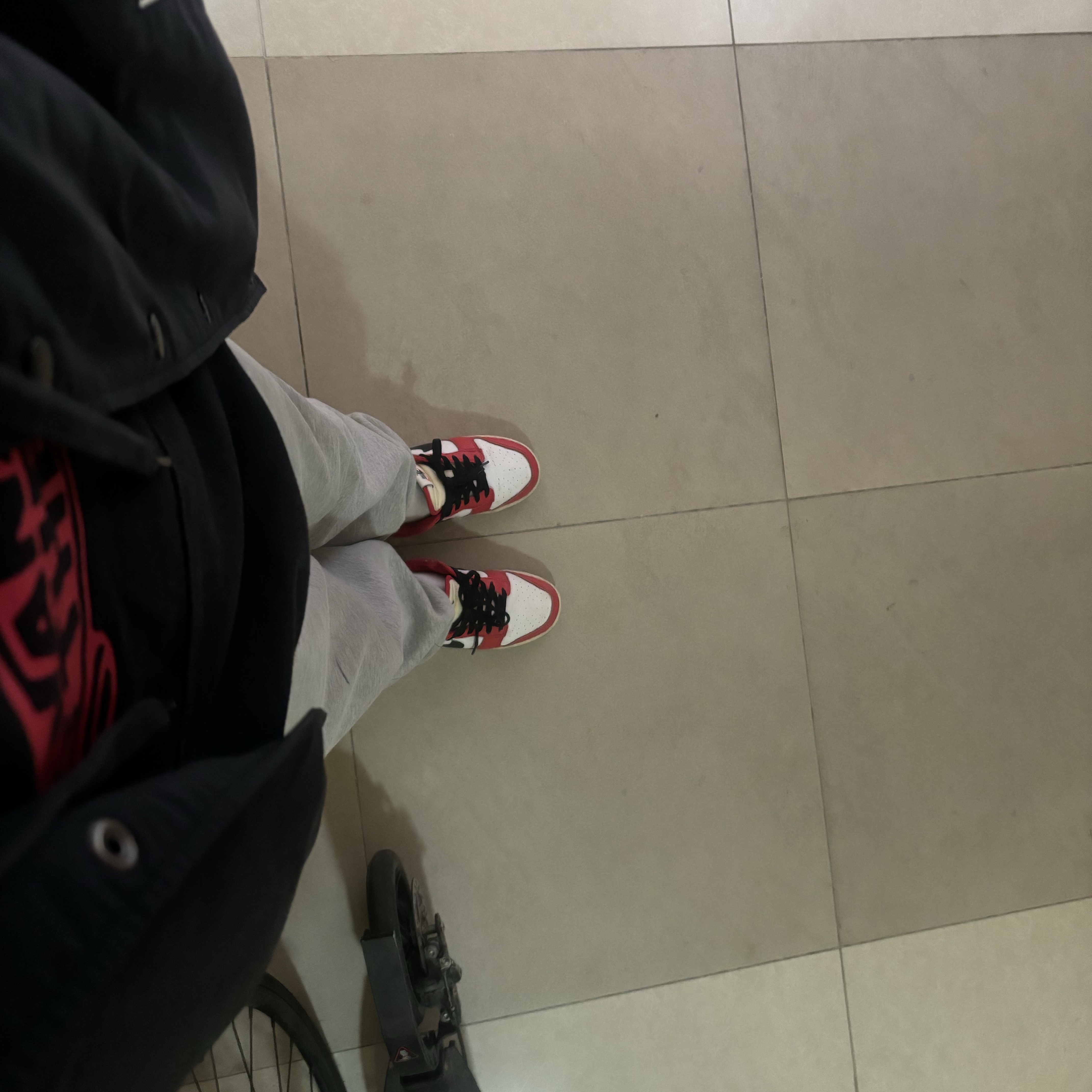 Nike Dunk Low Retro PRM University Red Black 착용 스타일