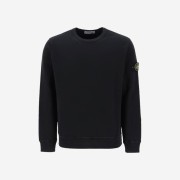 Stone Island 63051 Cotton Fleece Garment Dyed Sweatshirt Black - 24SS