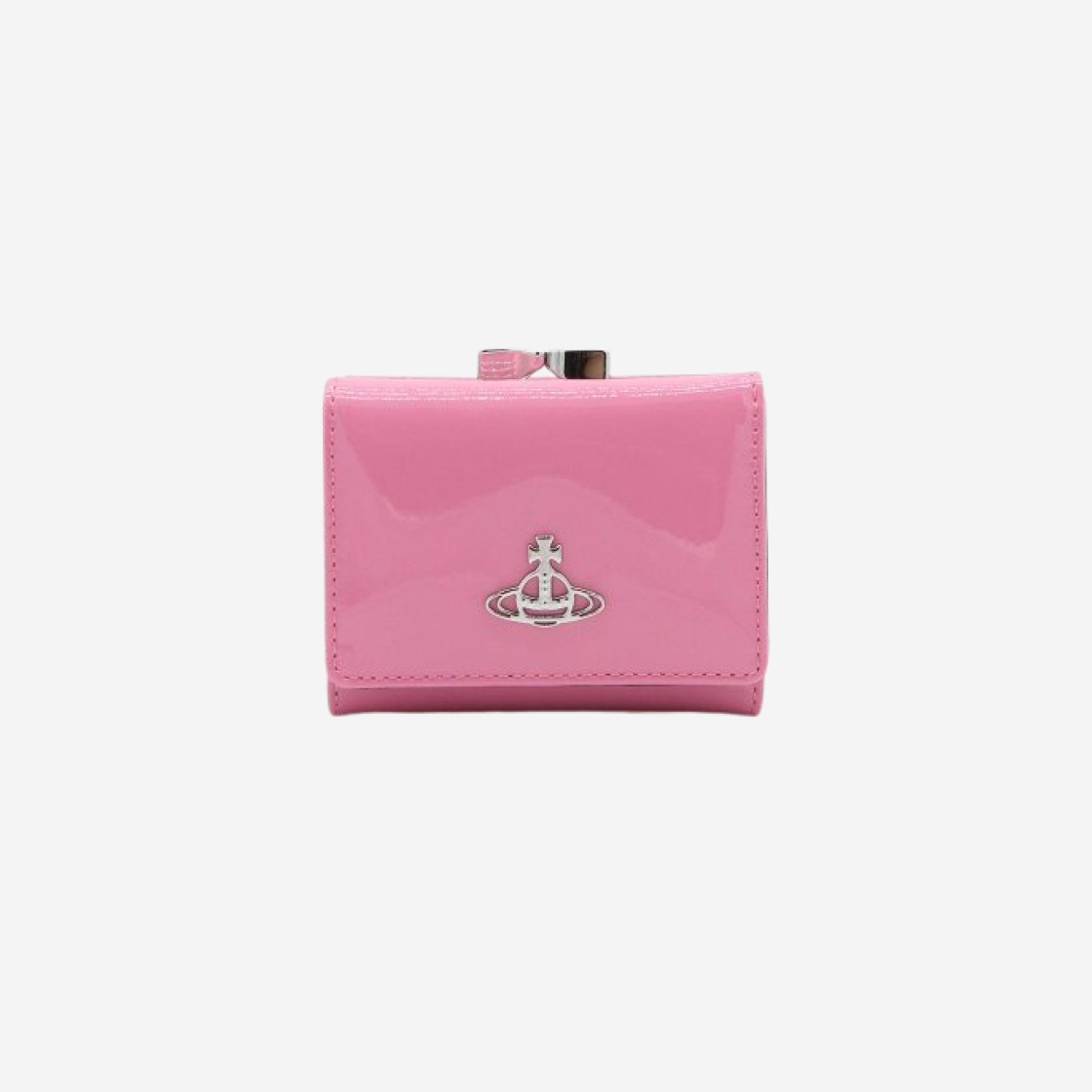 Vivienne Westwood Shiny Patent Small Frame Wallet Pink 상세 이미지 1