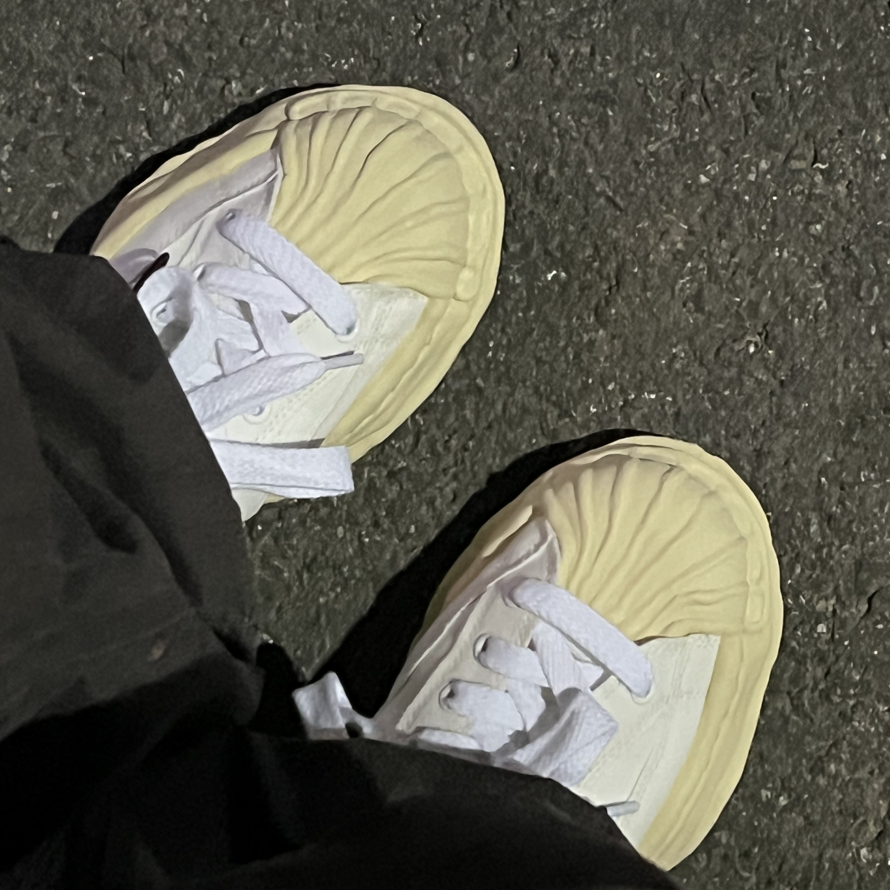 Maison Mihara Yasuhiro Blakey VL OG Sole Canvas Low-top Sneakers White 착용 스타일 - 1