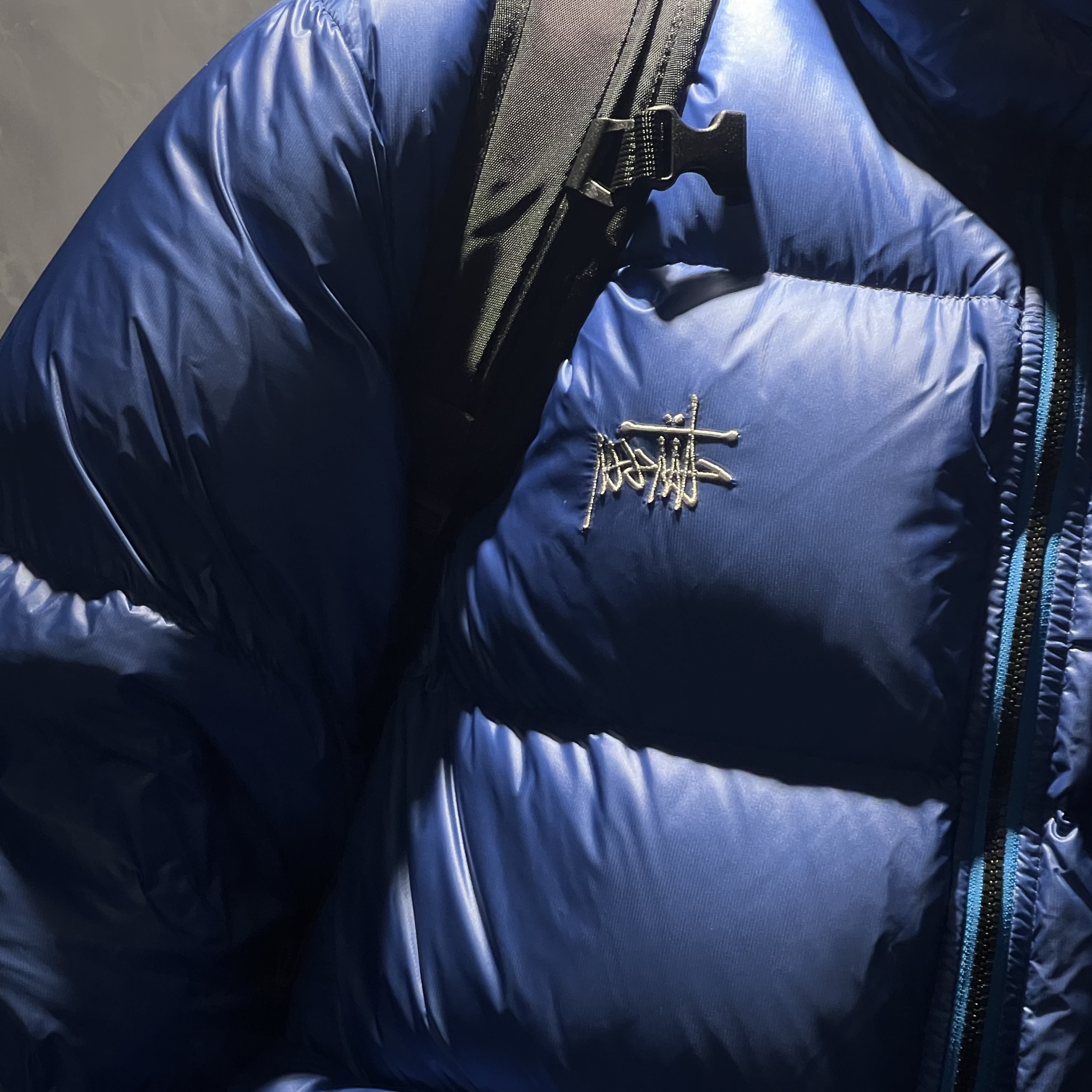 Stussy Down Parka Micro Ripstop Royal Blue 착용 스타일