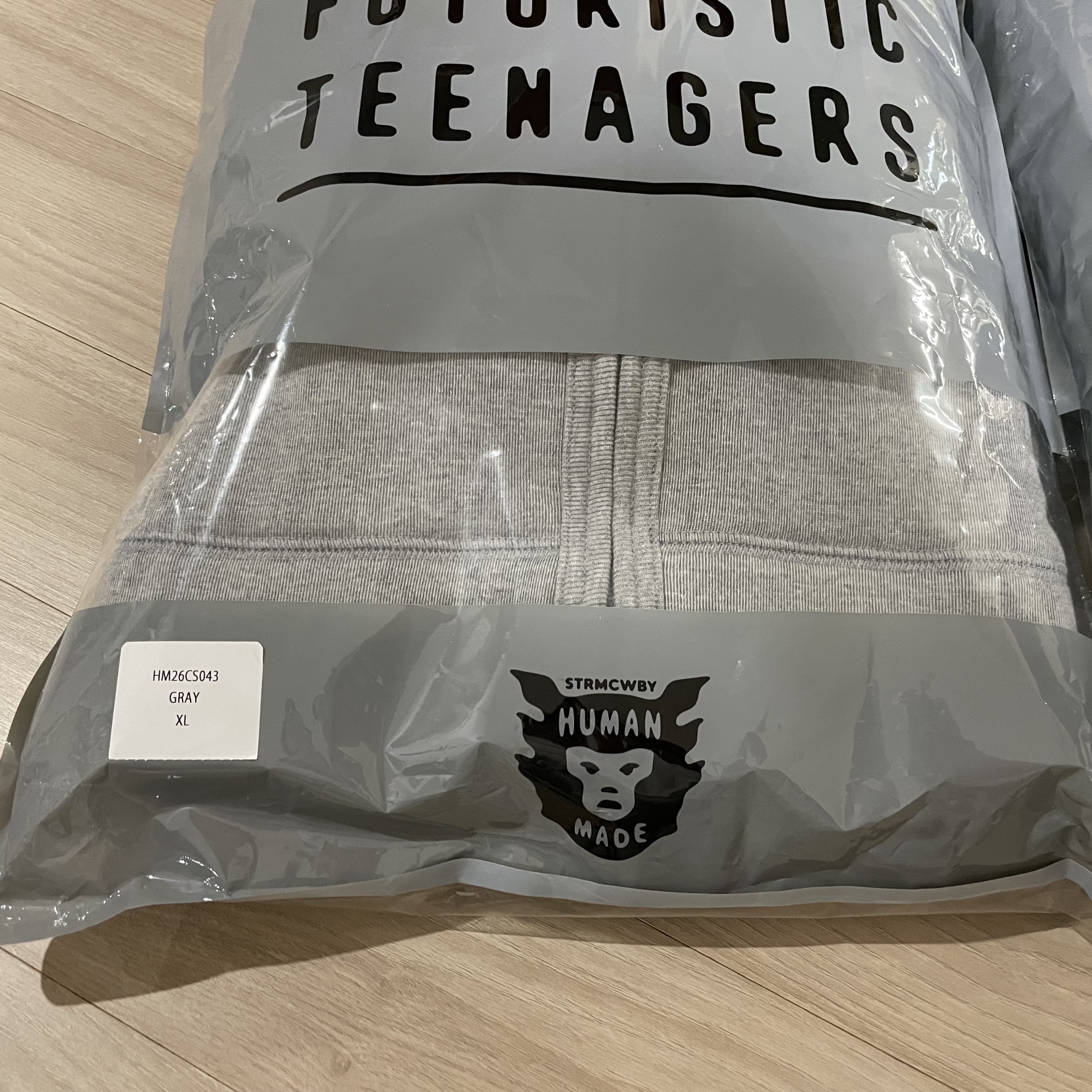 Human Made Fleece Sweat Zip Hoodie Gray 착용 스타일 - 3