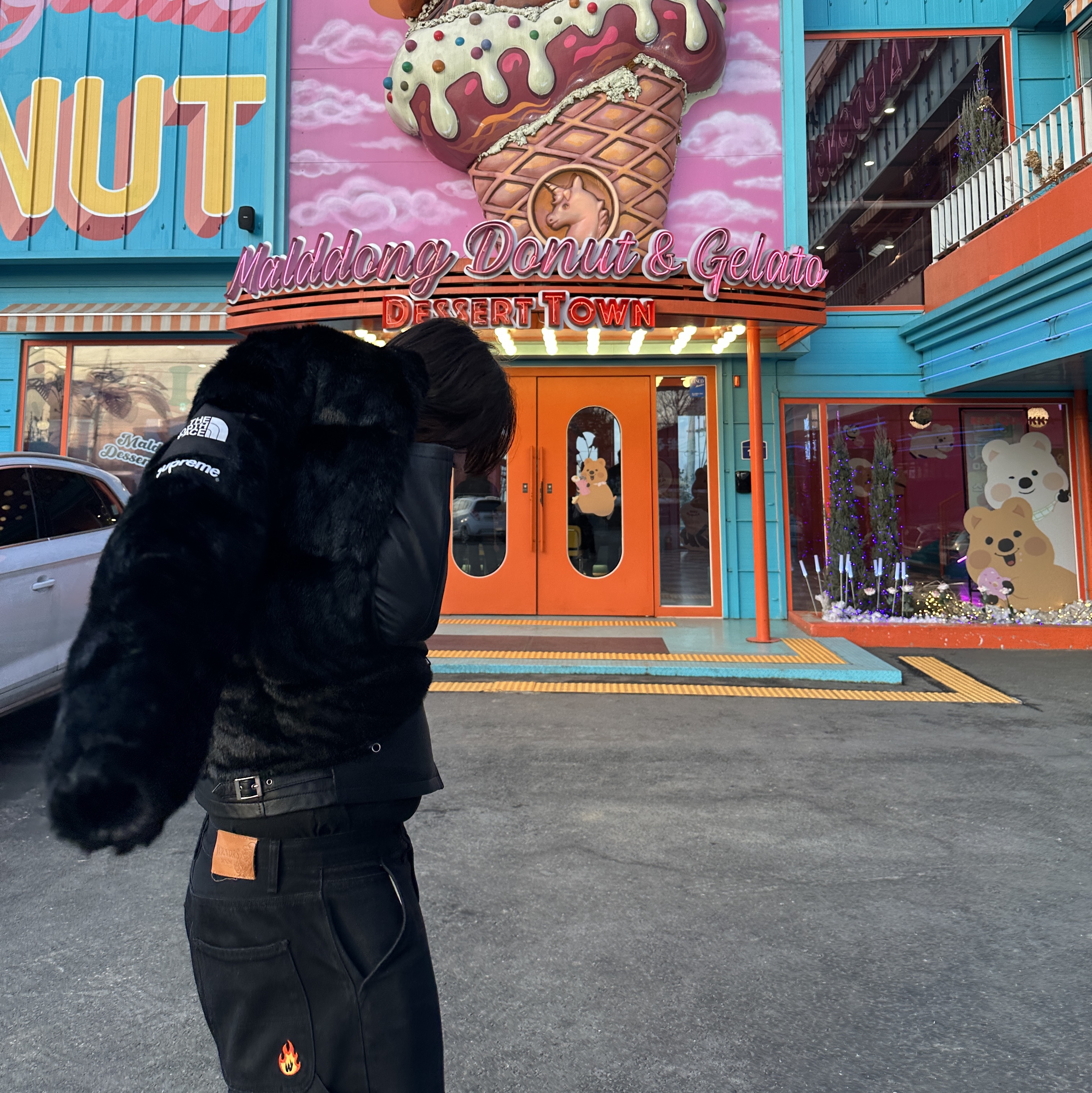 Rick Owens Luxor Vintage Sneakers Black Milk, Supreme x The North Face Faux Fur Nuptse Jacket Black - 20FW 착용 스타일 - 2