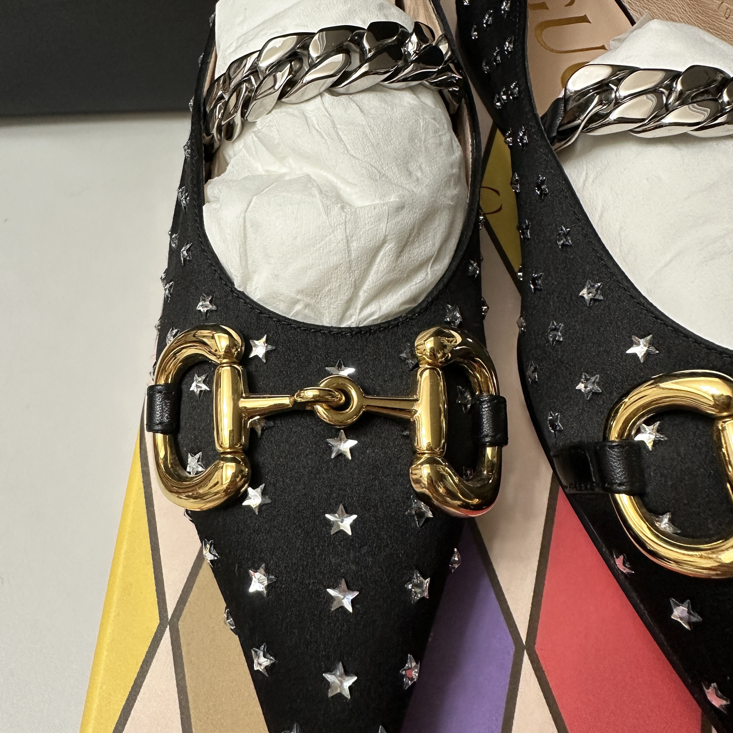(W) Gucci Lovelight Ballet Flat with Horsebit Black 착용 스타일 - 2