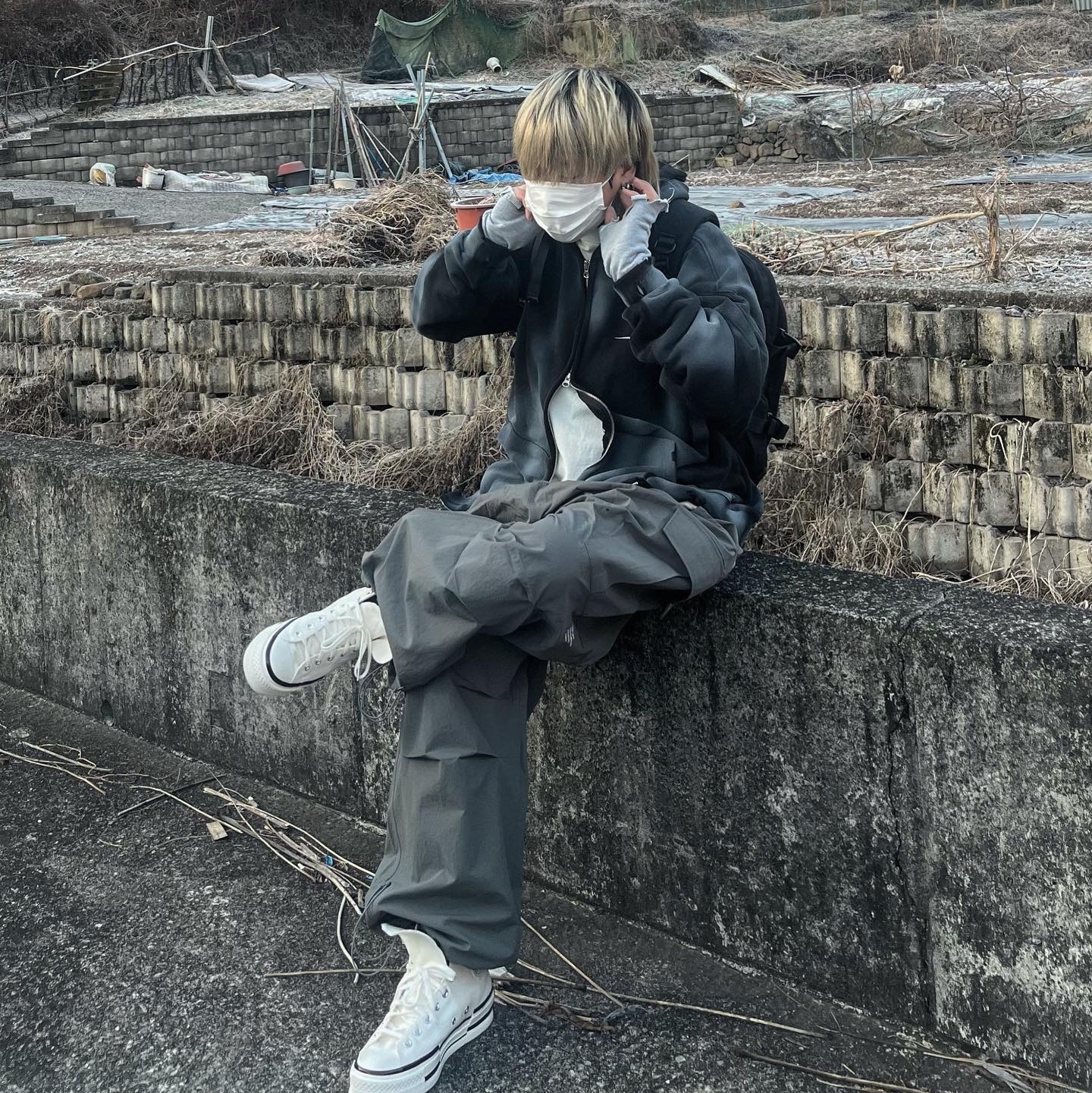 Converse Chuck 70 High Plus Egret 착용 스타일 - 3