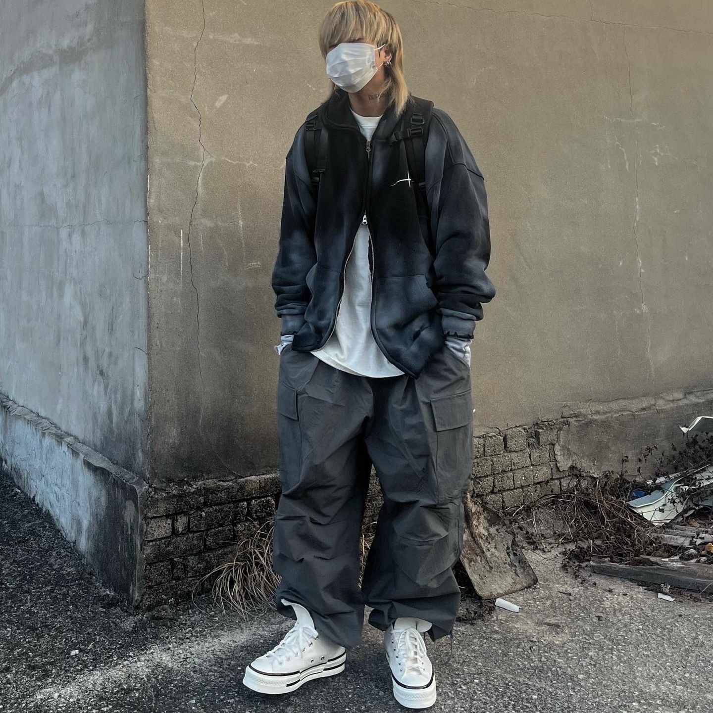 Converse Chuck 70 High Plus Egret 착용 스타일 - 1
