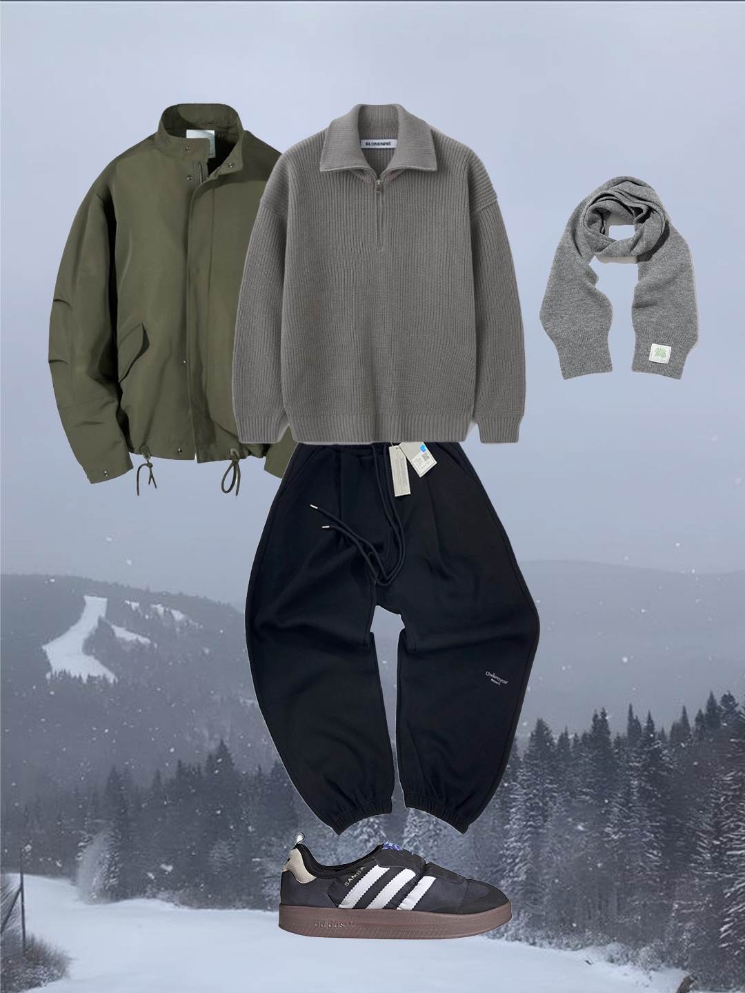 The North Face Nuptse Mule Black, The North Face Nuptse On Ball Vest Real Black 착용 스타일 - 5