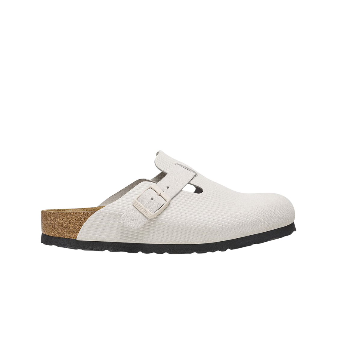 1025252 Birkenstock Boston Suede Embossed Corduroy Antique White - Regular