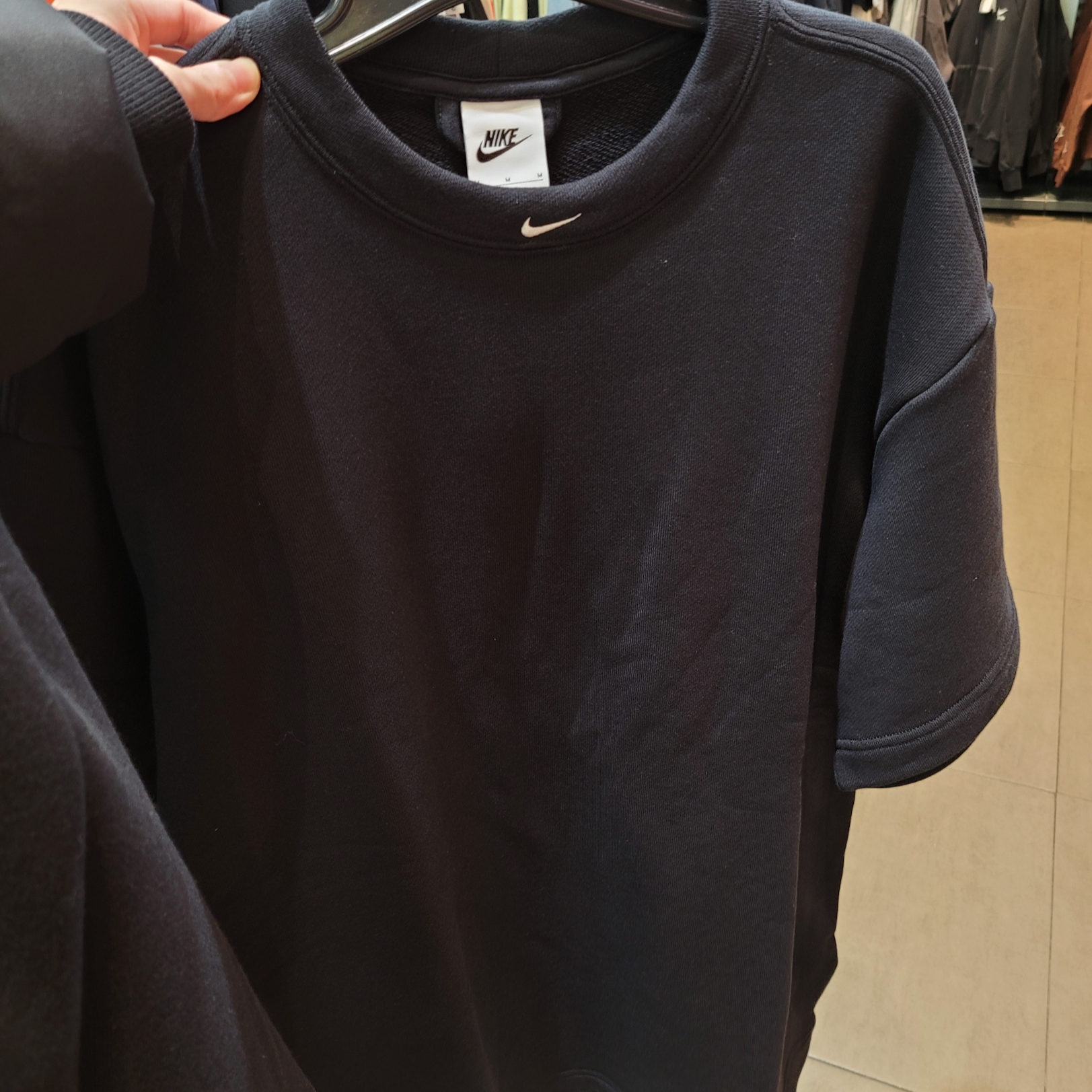 Nike NSW Circa French Terry T-Shirt Black - Asia 착용 스타일