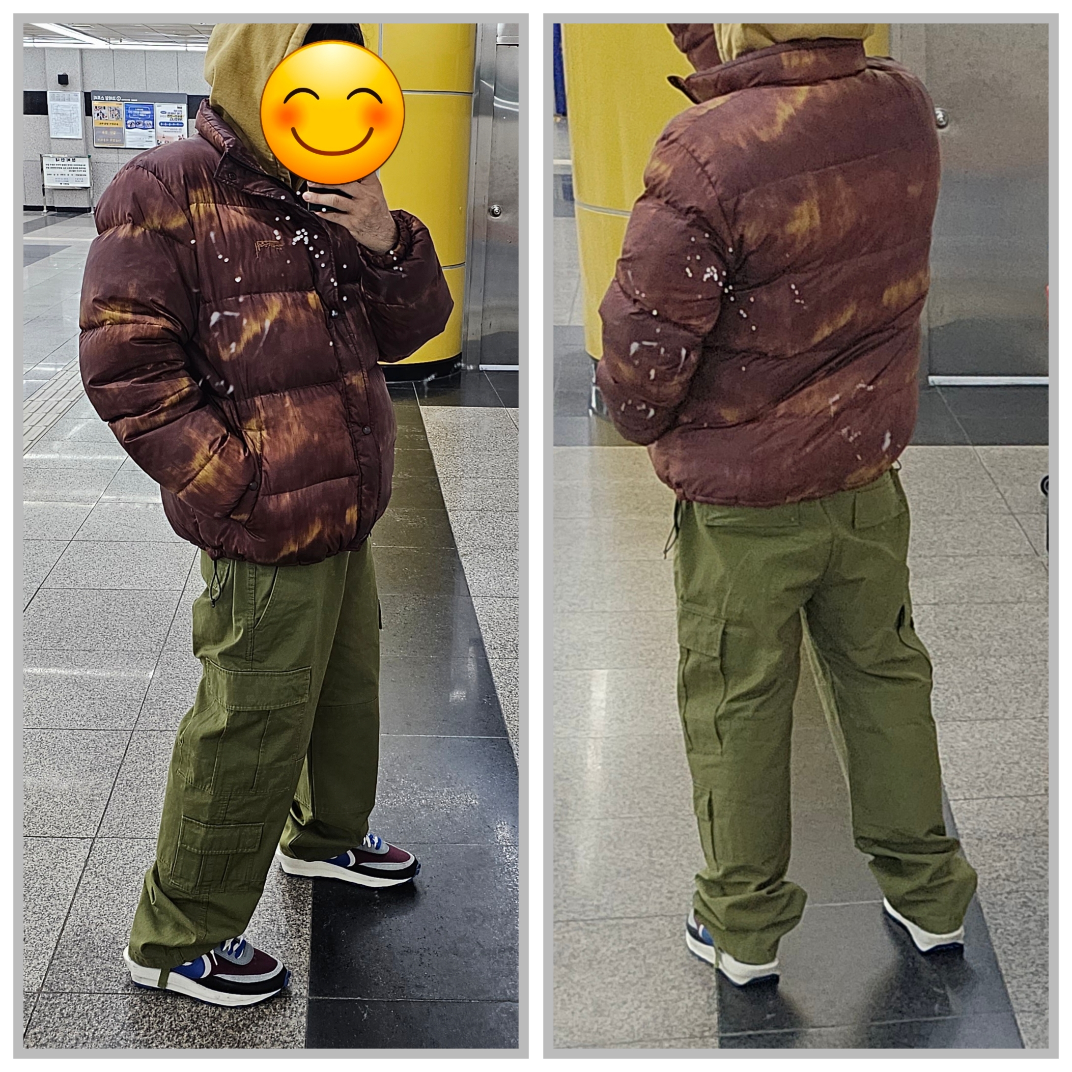 Stussy Ripstop Surplus Cargo Pants Vintage Olive, Nike x Sacai x Undercover LDWaffle Night Maroon Team Royal 착용 스타일
