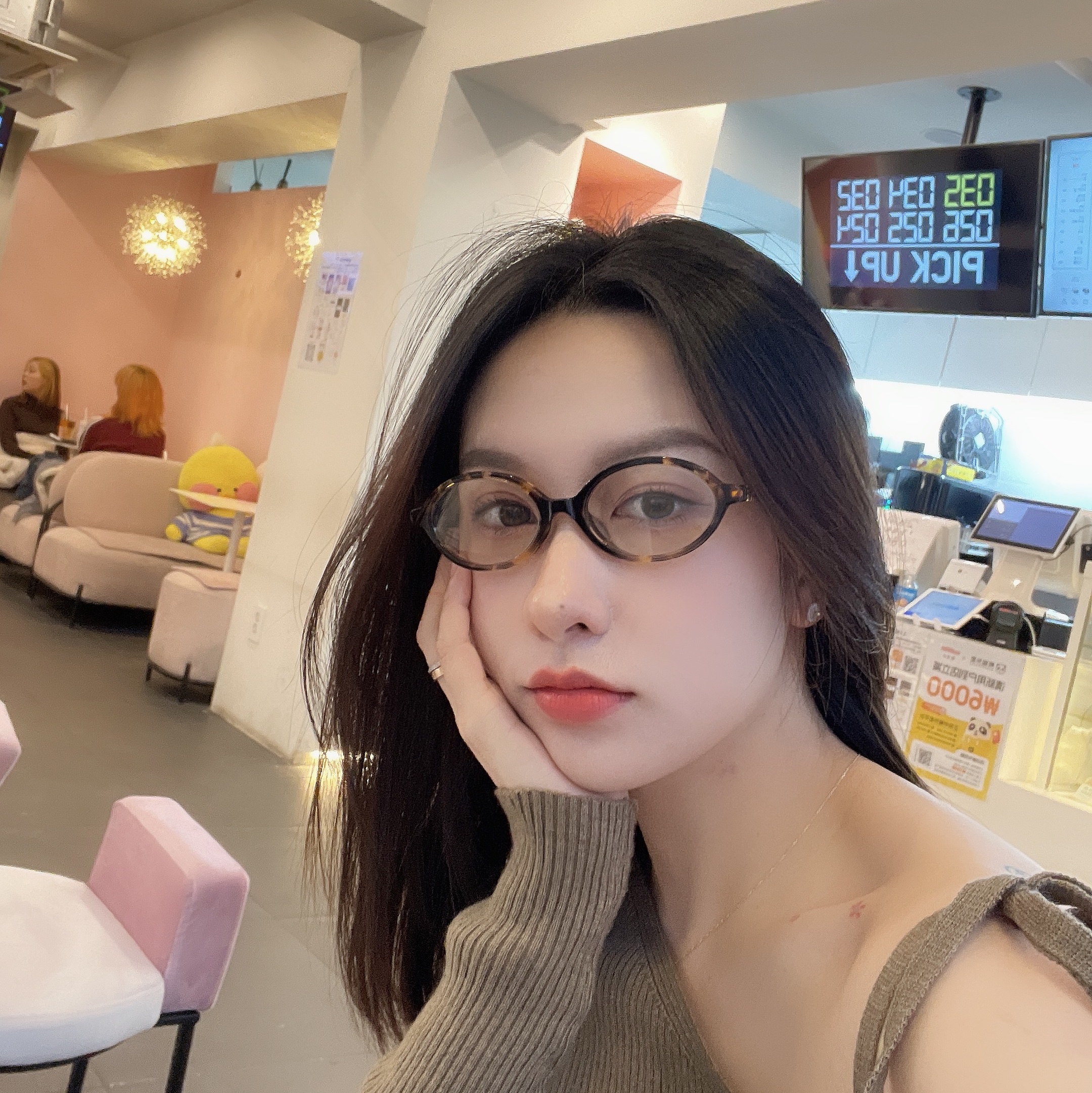 (W) Miu Miu Regard sunglasses Blue Lenses Honey Tortoiseshell Acetate Alternative fit 착용 스타일 - 2