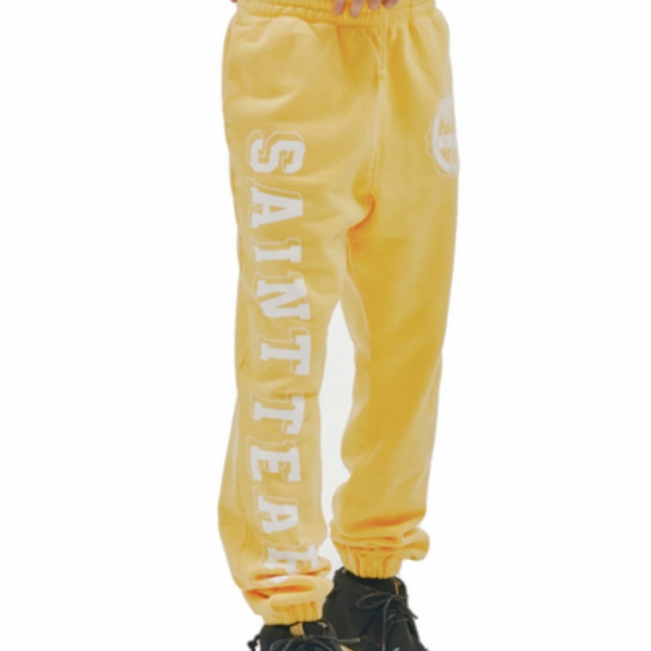 Saint Mxxxxxx Sweatpants Logo Gray - 23AW 착용 스타일 - 3
