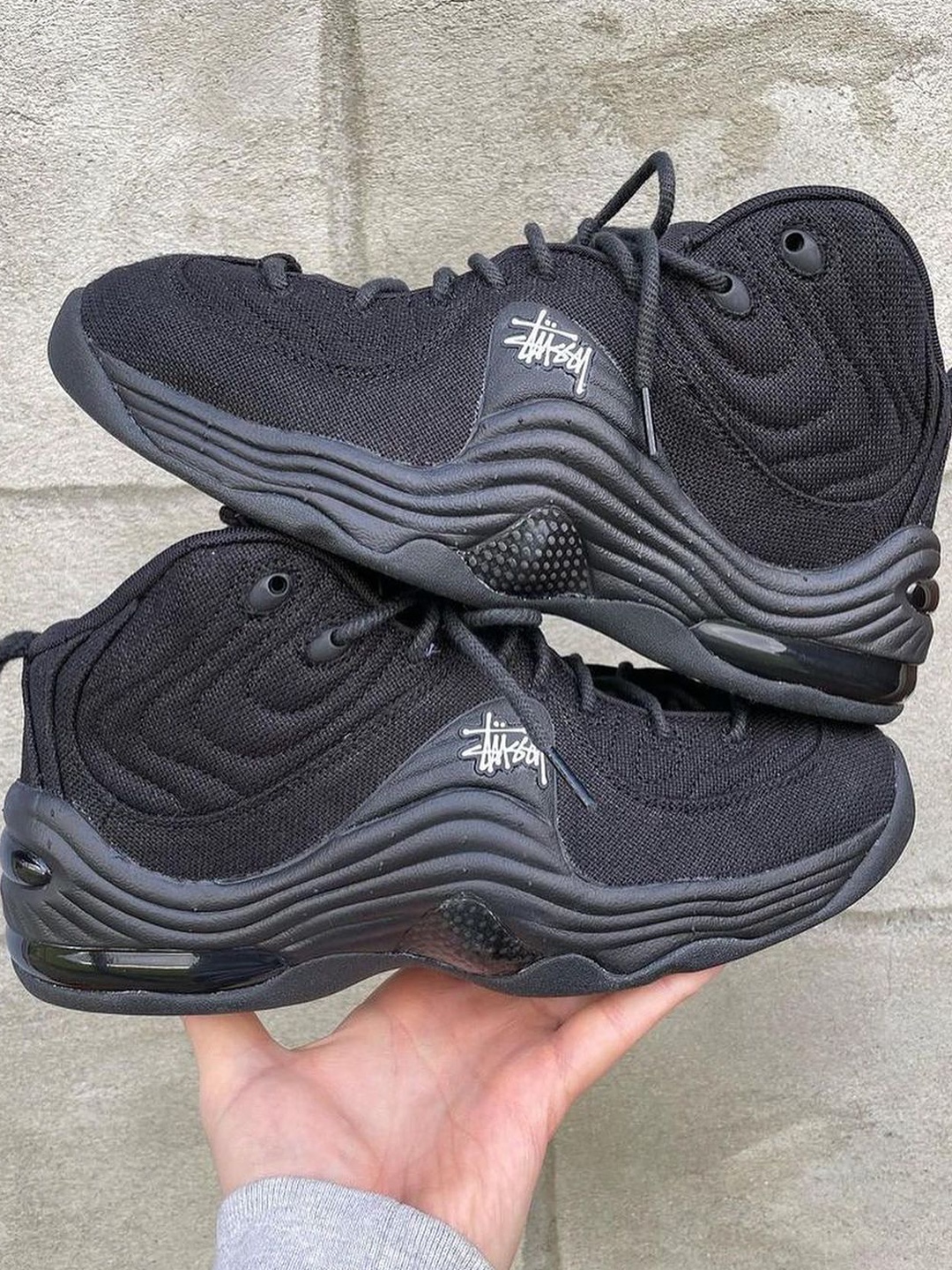 Nike x Stussy Air Penny II Black, Nike x Stussy Air Penny II Fossil 착용 스타일 - 2