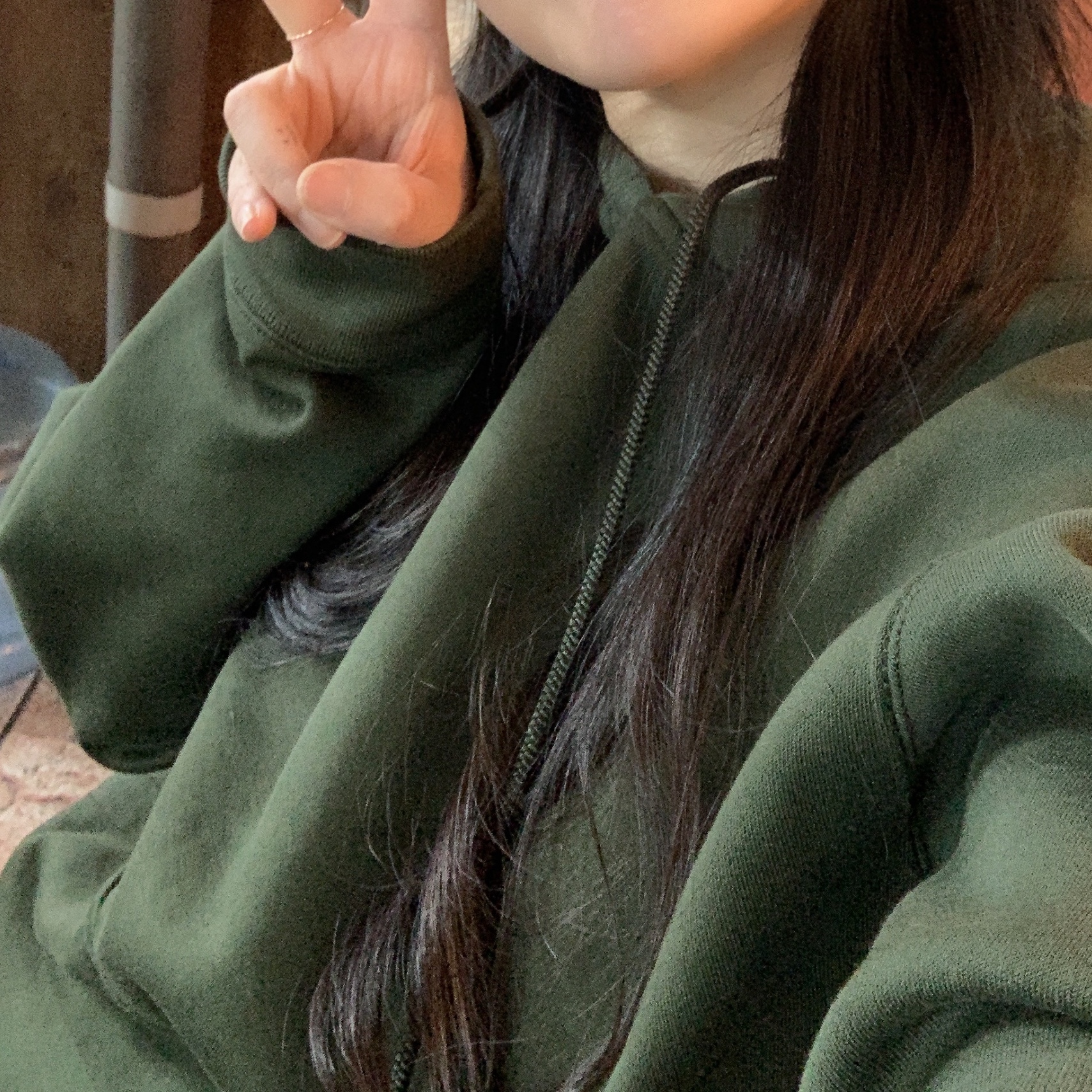 Nike x Billie Eilish NRG Fleece Hoodie Sequoia - Asia 착용 스타일