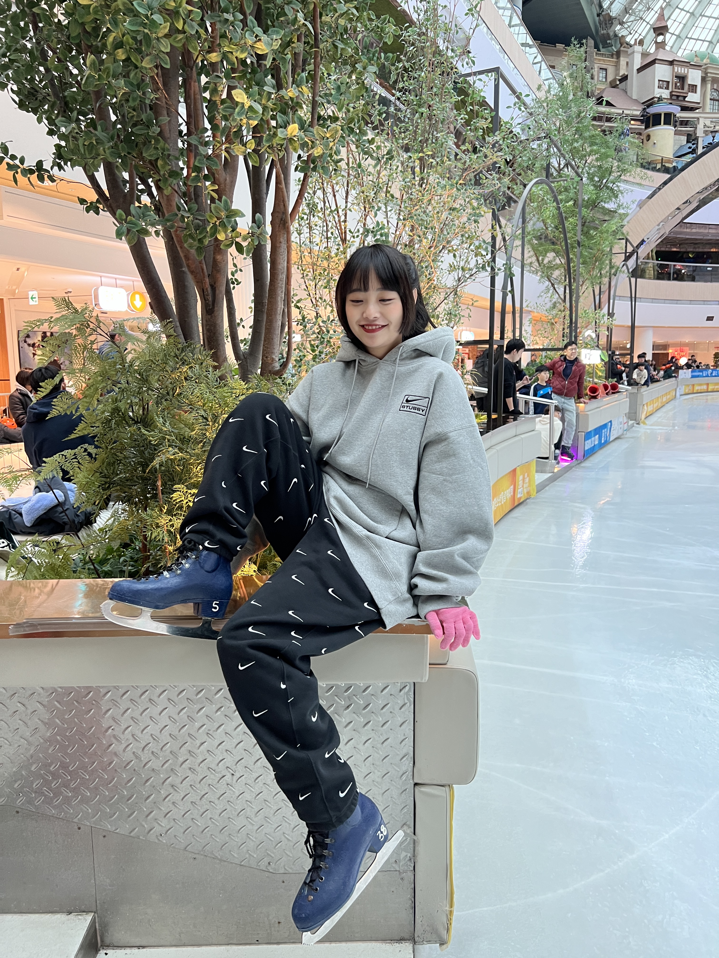 Nike x Stussy NRG RA Pullover Hoodie Dark Grey Heather (DJ9488-063) 착용 스타일 - 3
