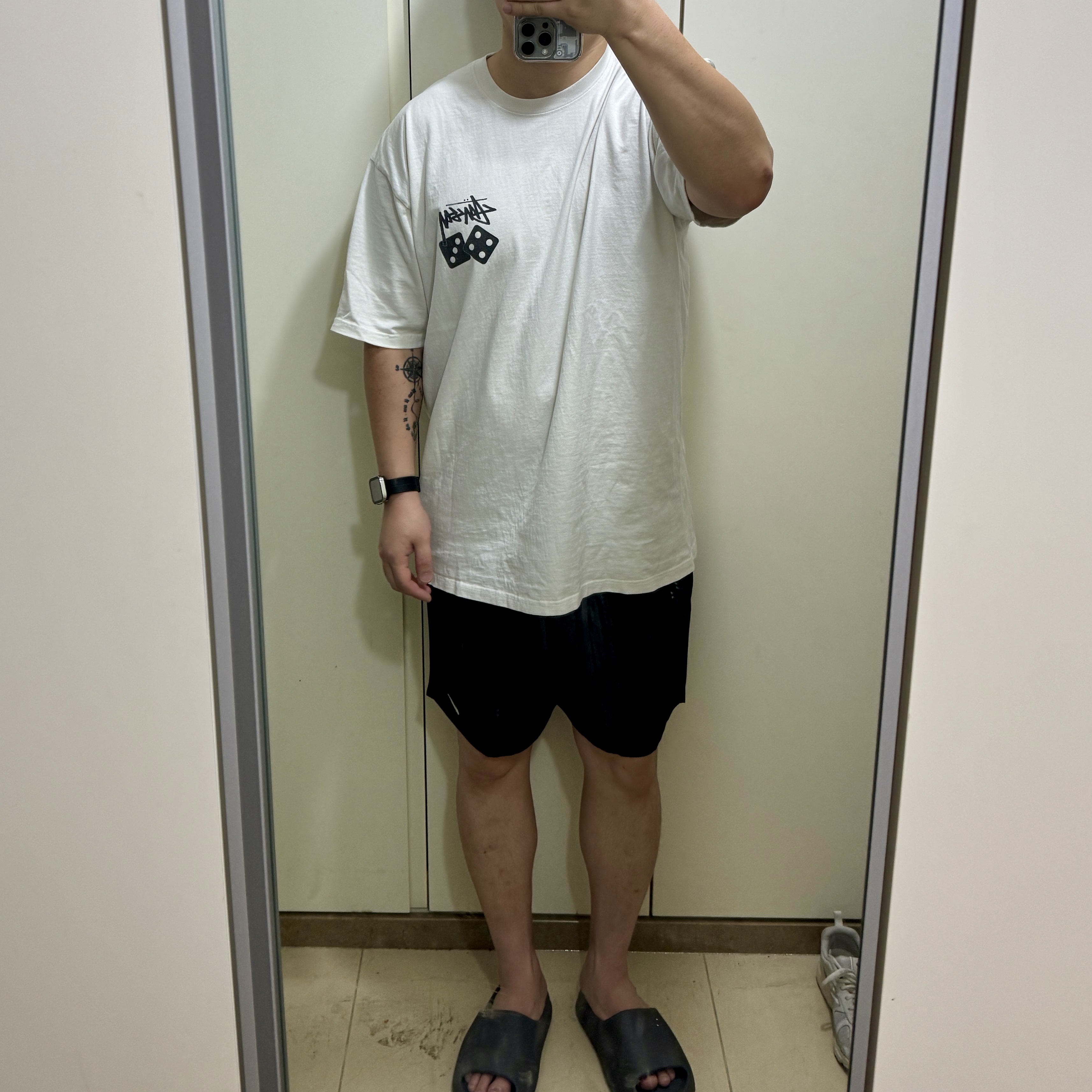 Nike NRG Solo Swoosh Shorts Black - US/EU 착용 스타일 - 2