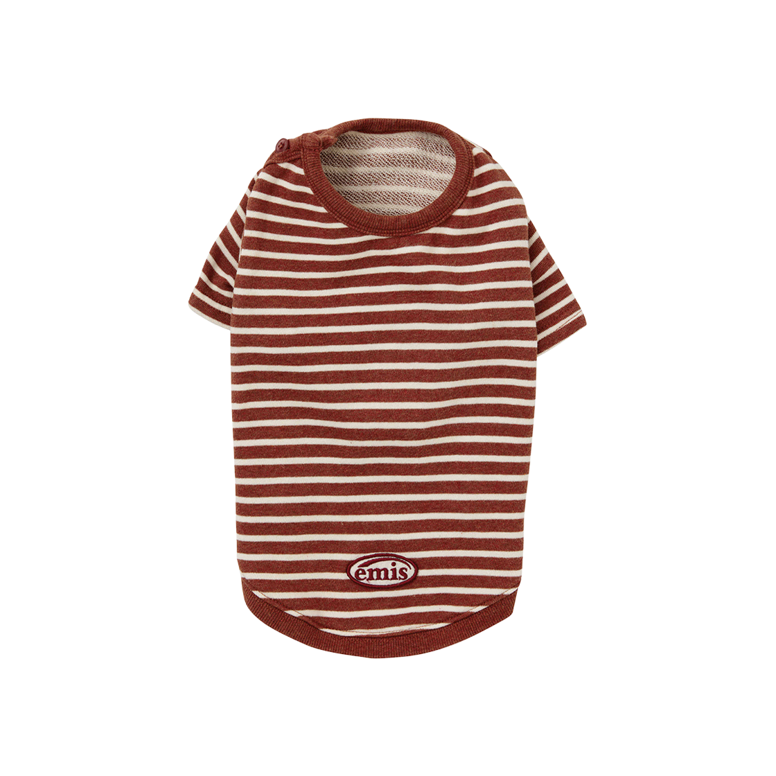 이미스 펫 버튼 스웨트 티셔츠 다크 오렌지(Emis Pet Button Sweat T-Shirt Dark Orange) - 1