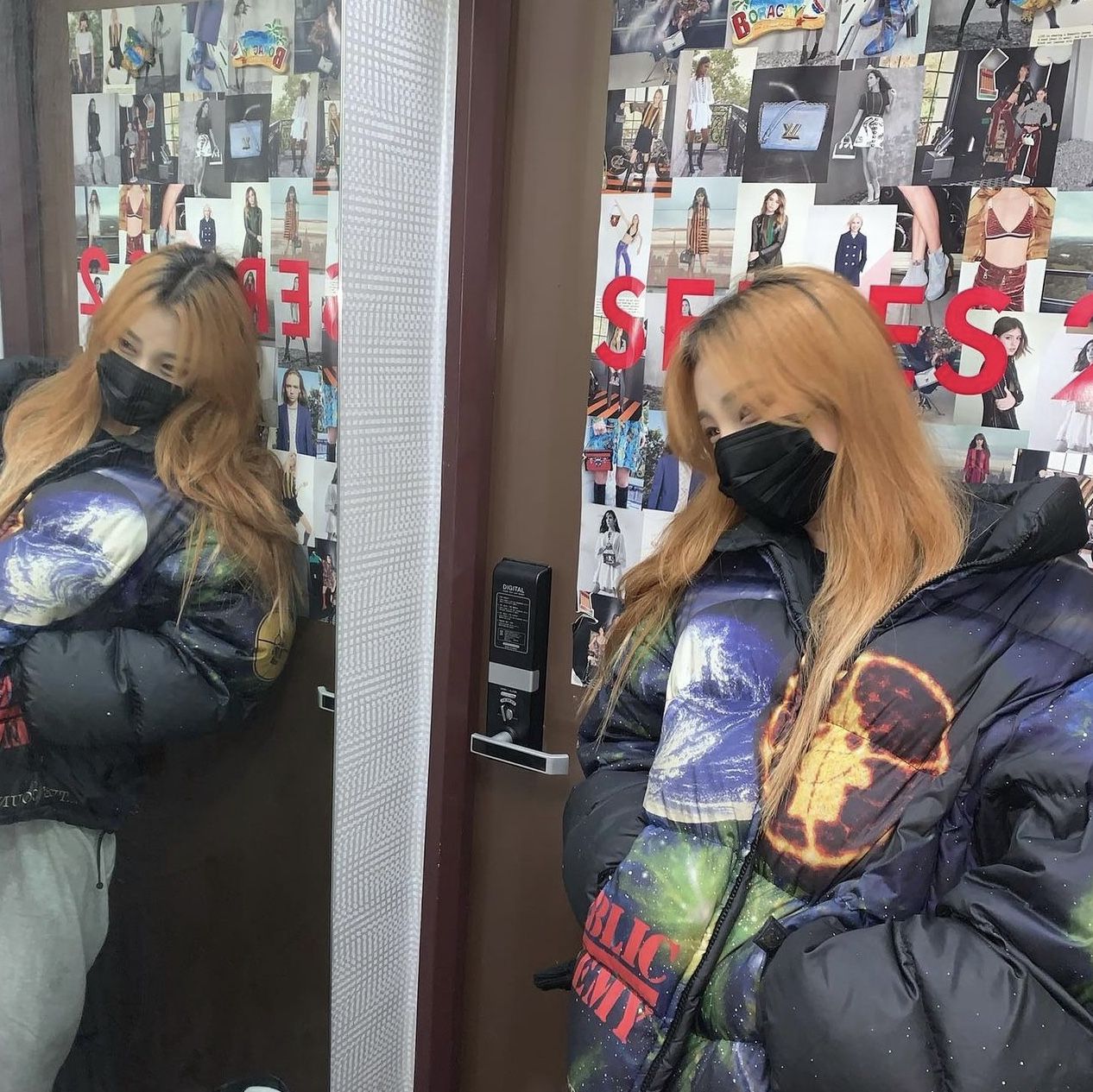 Supreme x Undercover Public Enemy Puffy Jacket Multi-Color - 18SS 착용 스타일 - 3