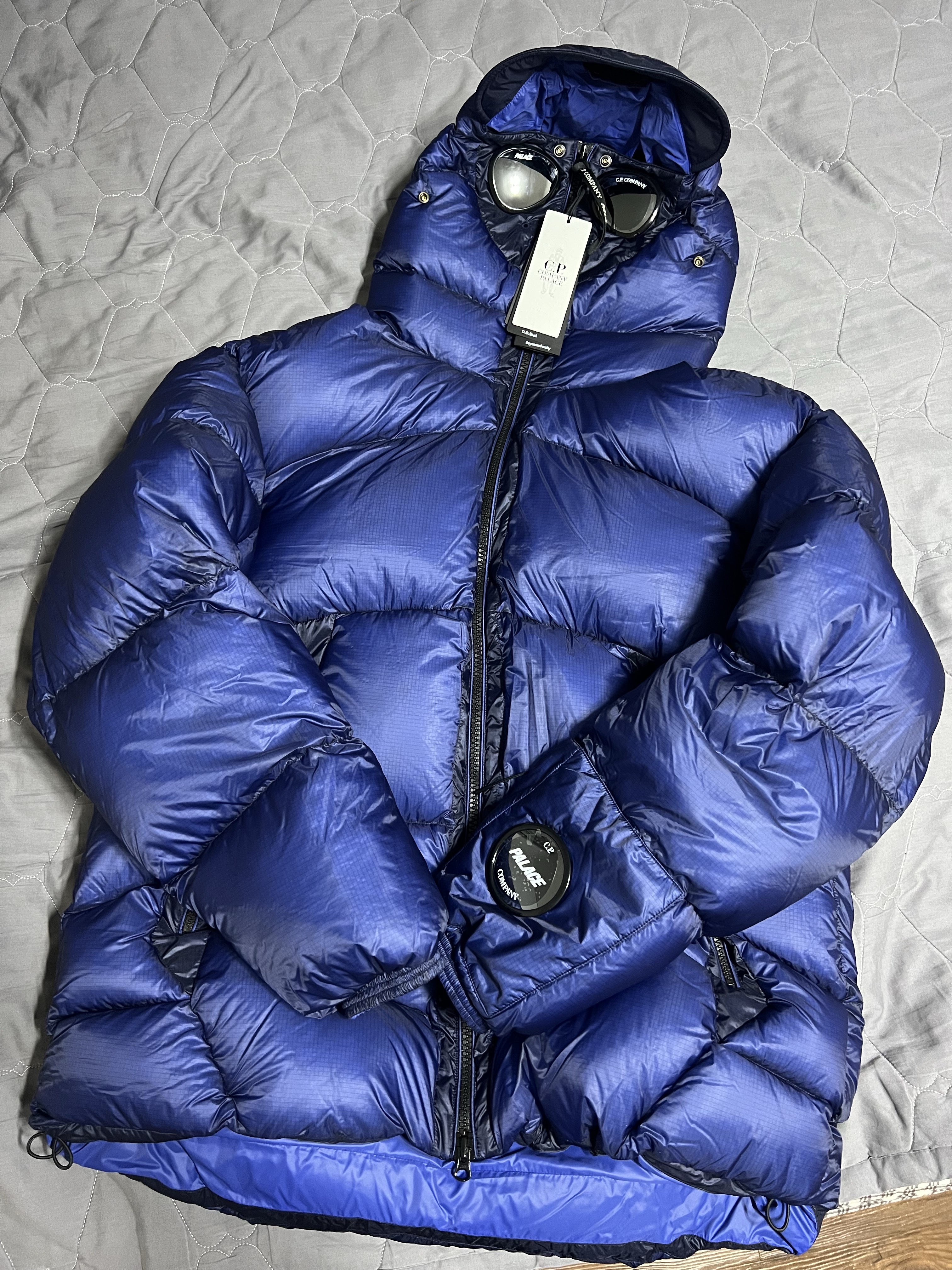 Palace x C.P. Company DD Shell Ripstop Explorer Jacket Mazarine Blue - 23FW 착용 스타일