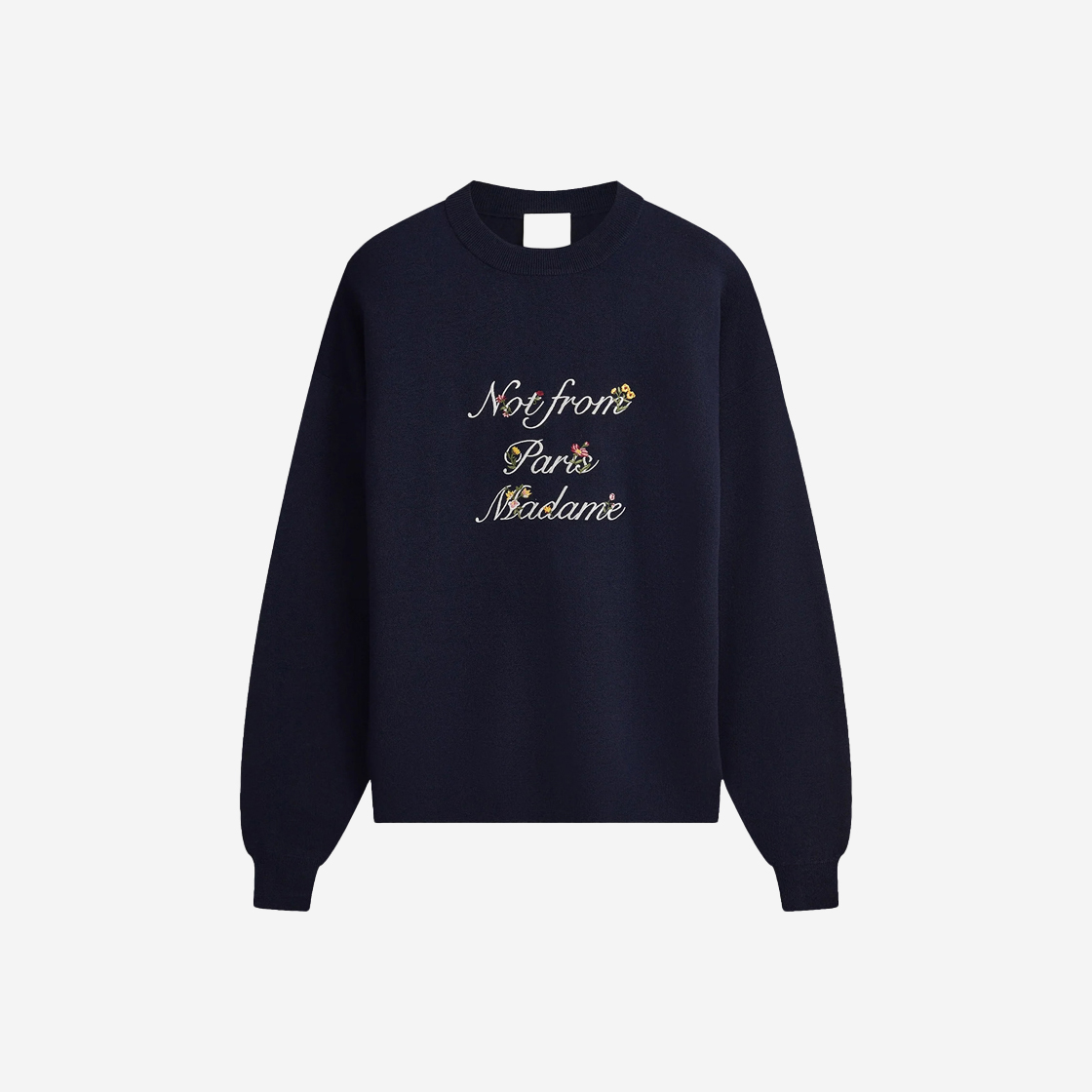 C-PO133-WO007-NY Drôle de Monsieur La Maille Slogan À Fleurs