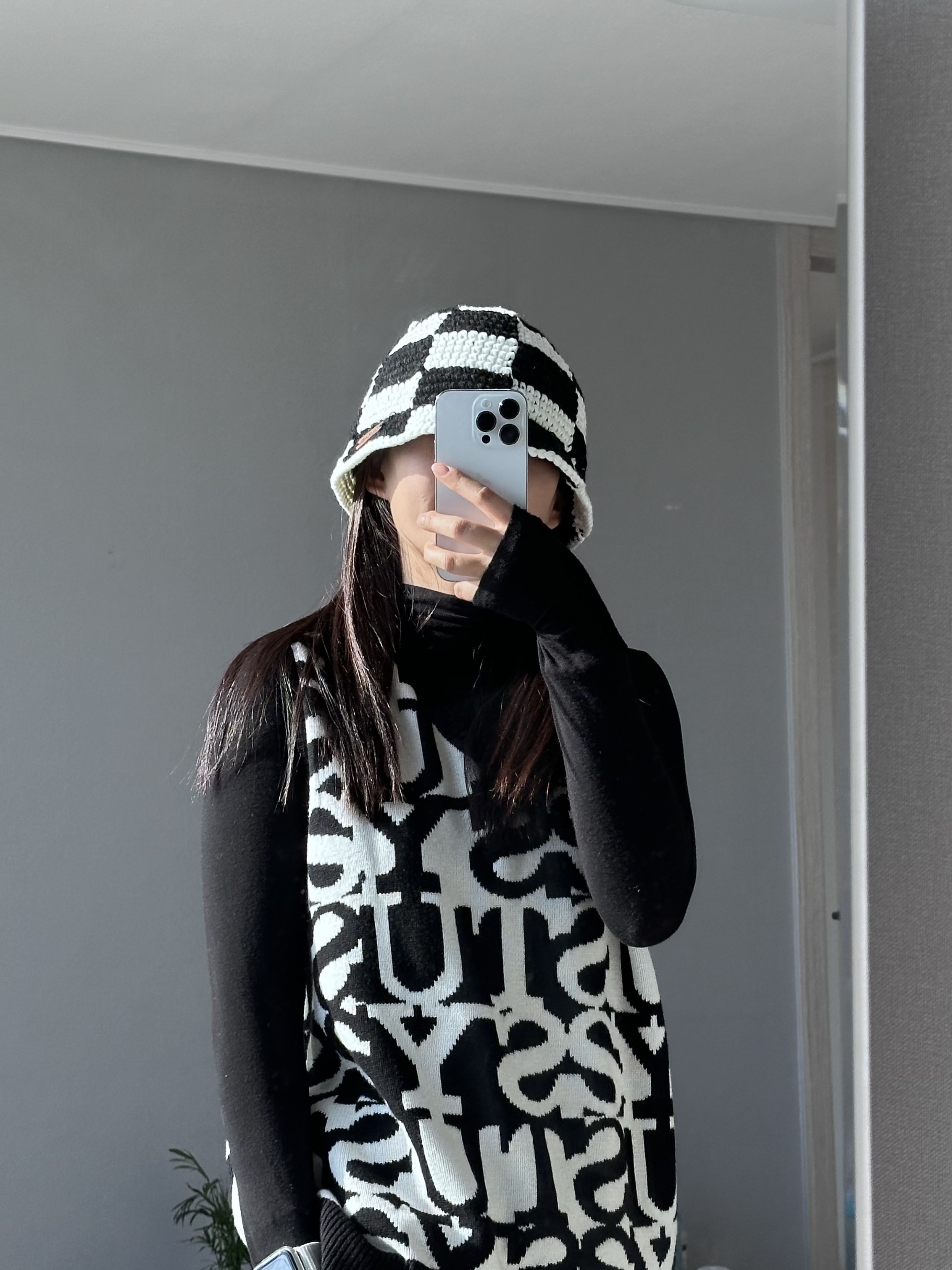 Nike x Ambush Air Force 1 Low SP Black, Stussy Stacked Sweater Vest Ivory 착용 스타일 - 4