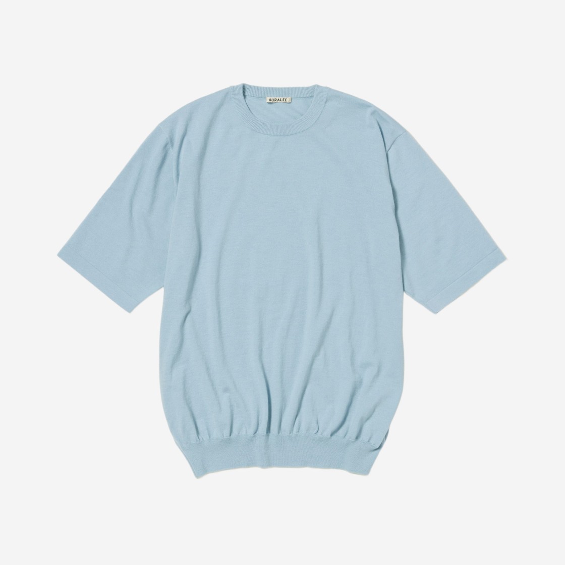 Auralee Cashmere Hard Twist Knit T-Shirt Light Blue 상세 이미지 1