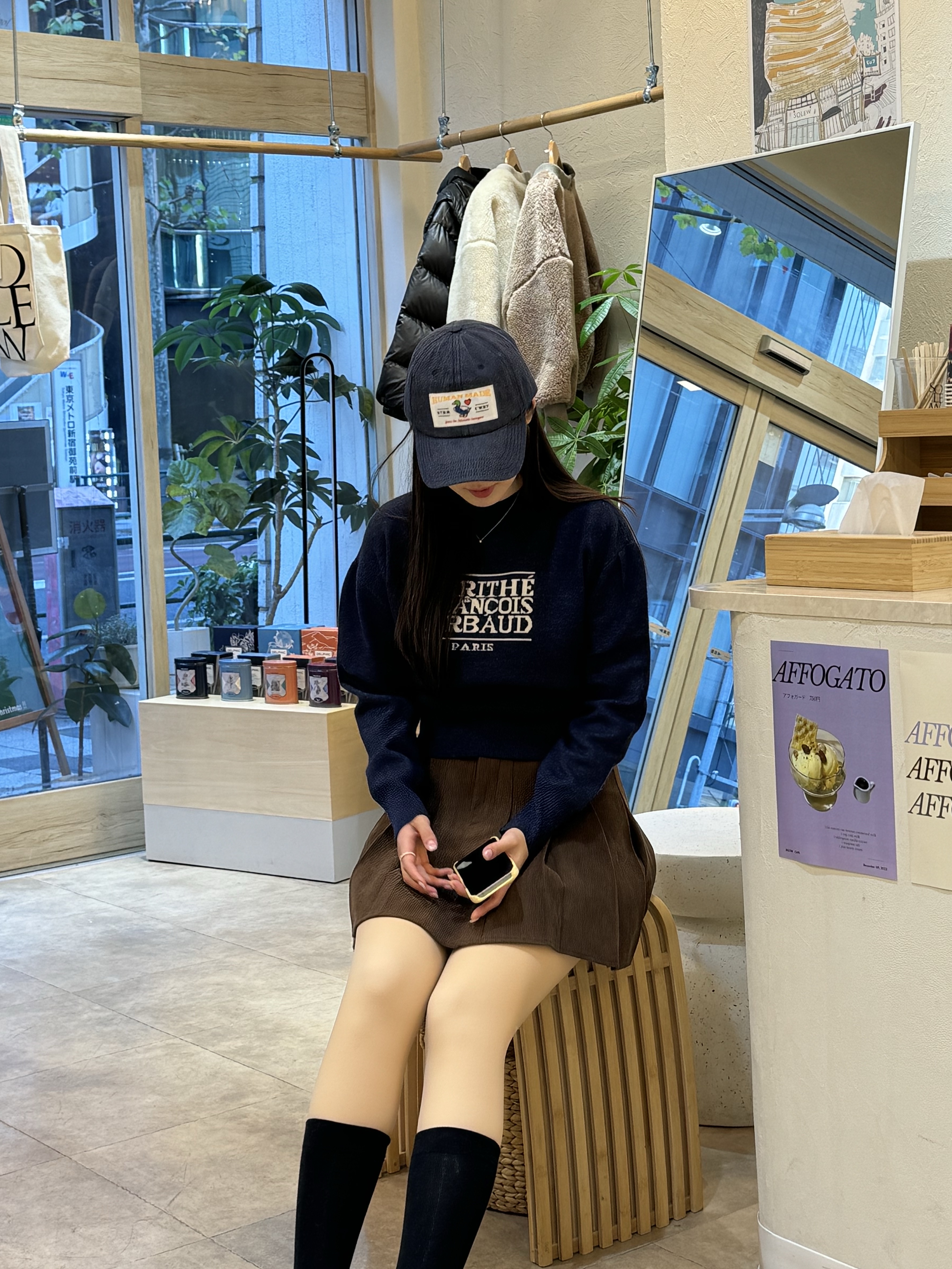 Human Made 6-Panel Denim Cap Indigo 착용 스타일