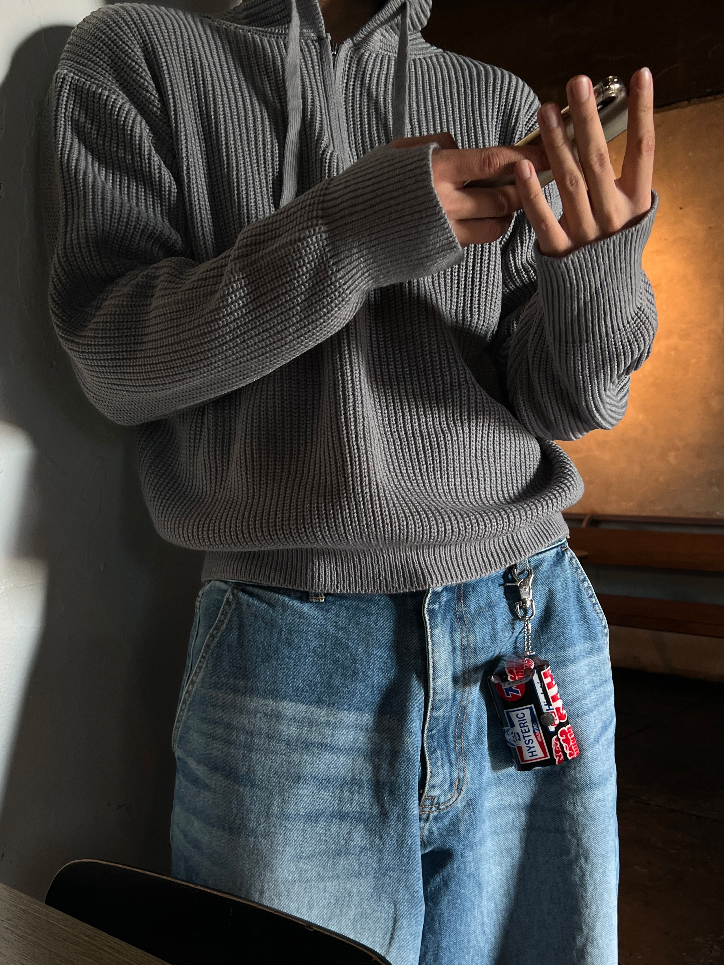 Clarks x Supreme Wallabee Black, Hysteric Glamour x Sallies Pocketpal Hysteric Garage Minimal Wallet Multi 착용 스타일 - 4