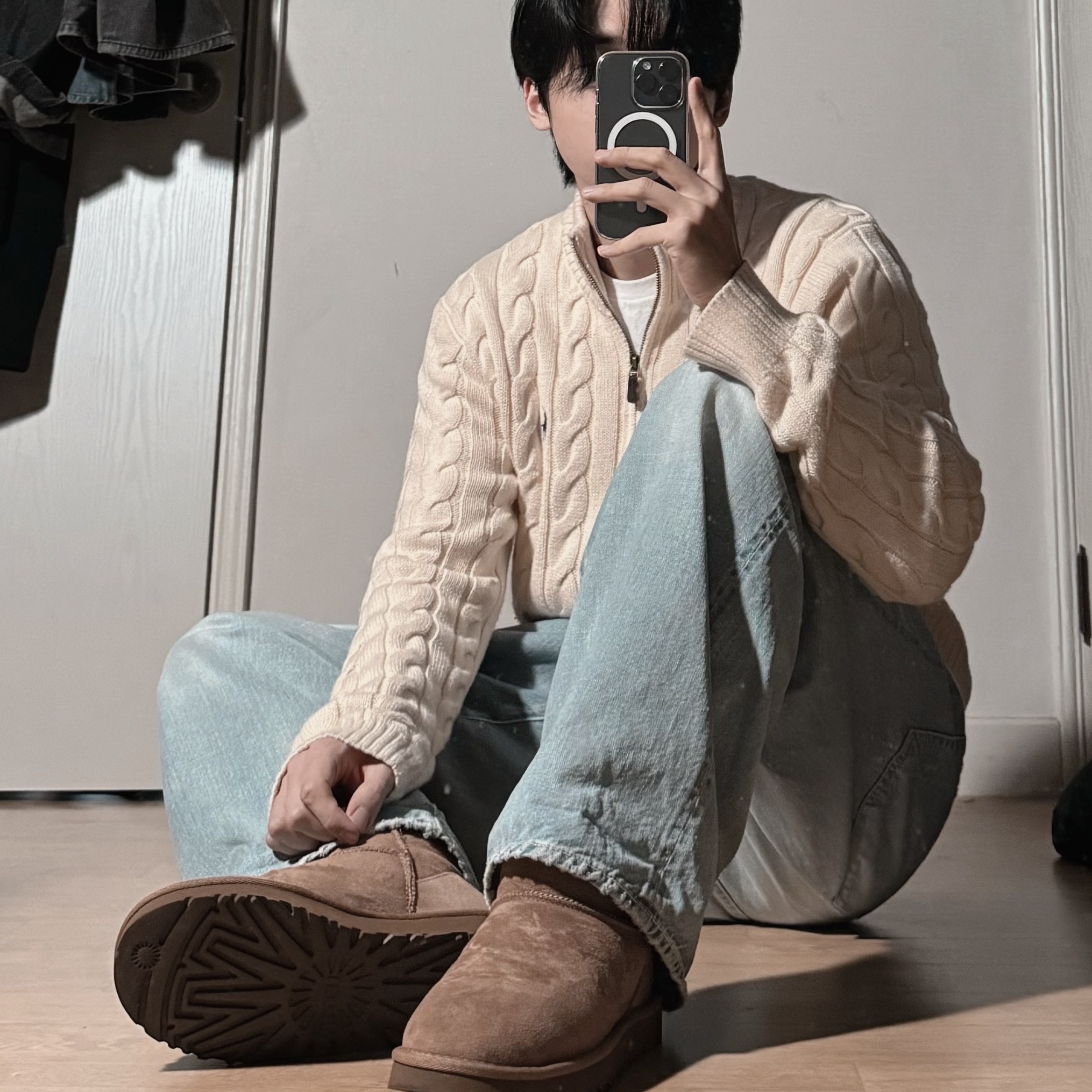 (W) UGG Classic Mini II Boots Chestnut 착용 스타일
