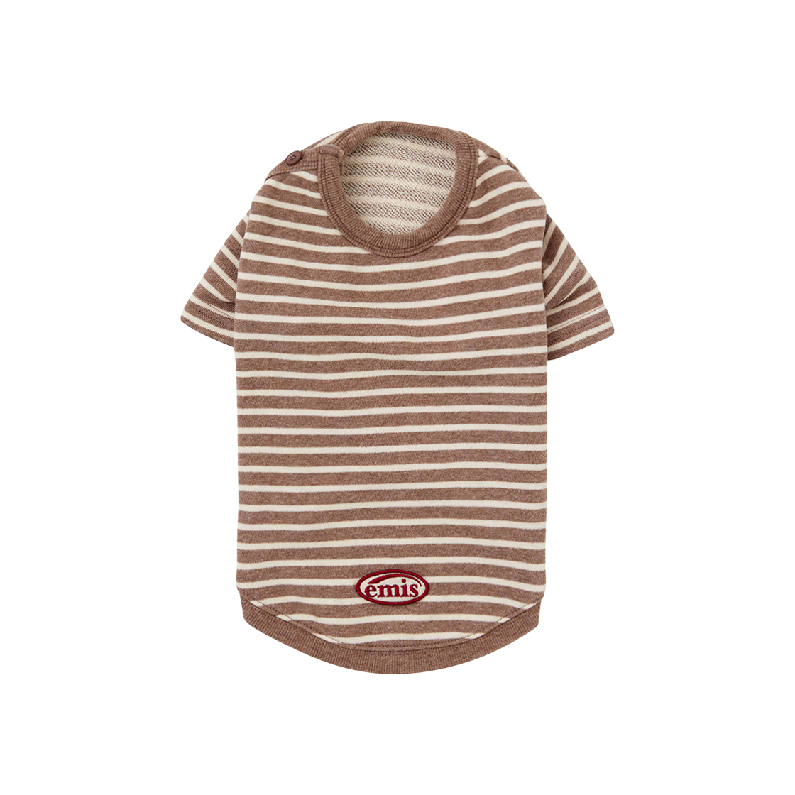 이미스 펫 버튼 스웨트 티셔츠 브라운(Emis Pet Button Sweat T-Shirt Brown) - 1