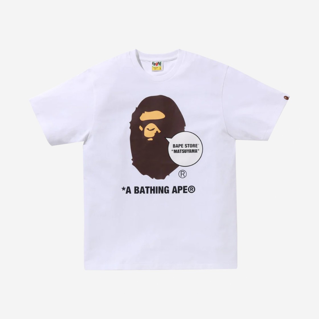 BAPE Store Matsuyama Ape Head T-Shirt White 상세 이미지 1