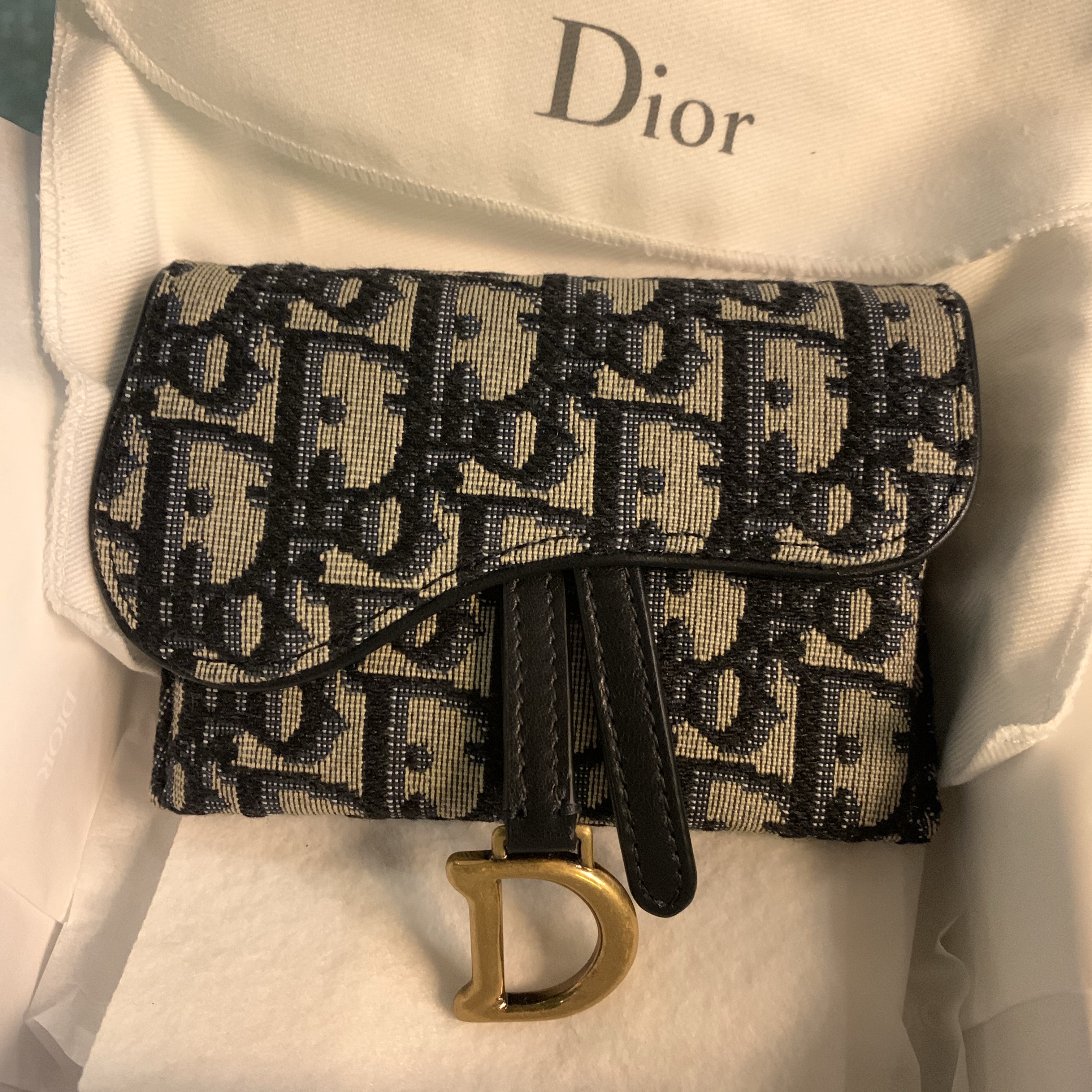 Dior A5 Pouch Beige & Black Dior Oblique Jacquard 착용 스타일 - 1