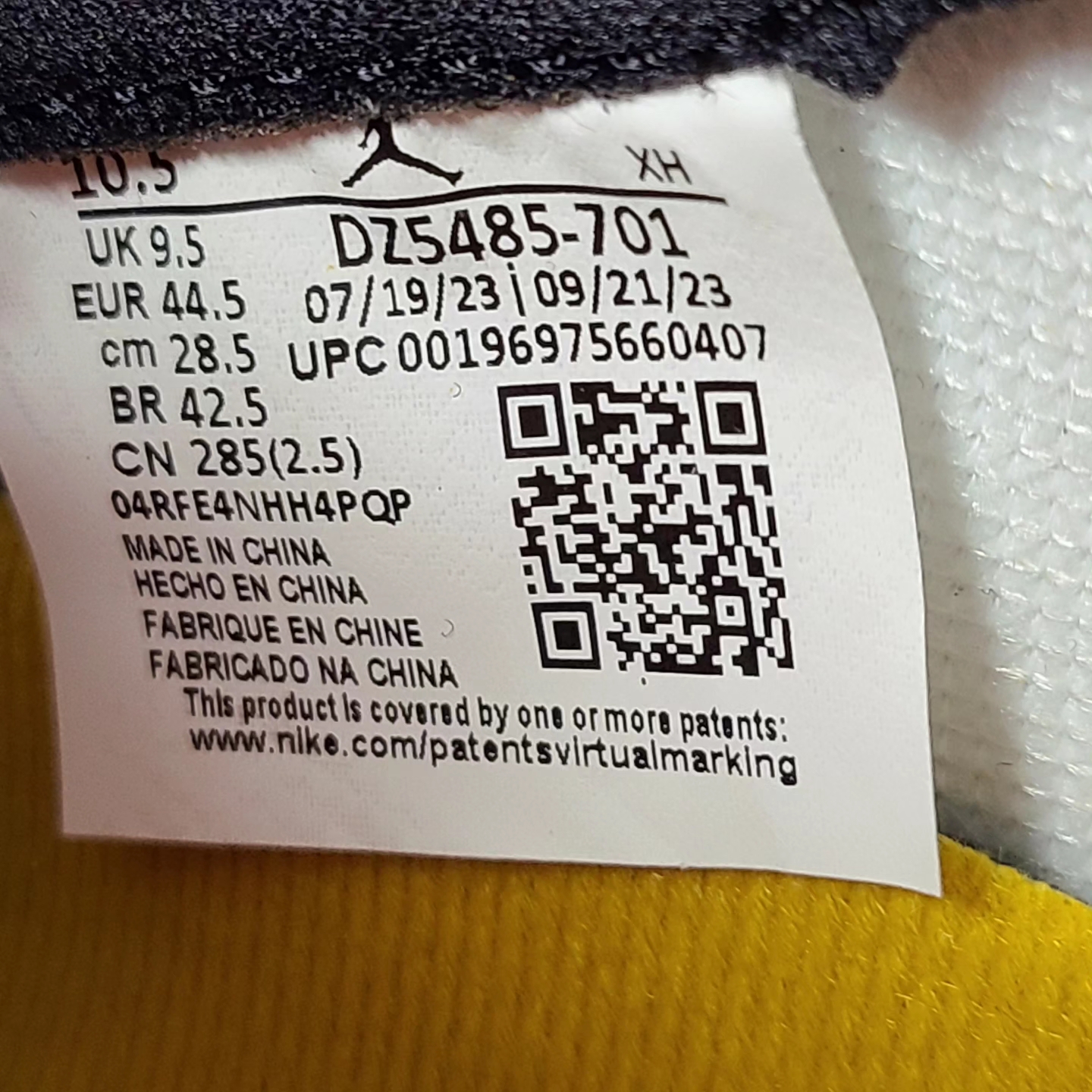 Jordan 1 Retro High OG Yellow Ochre 착용 스타일 - 8