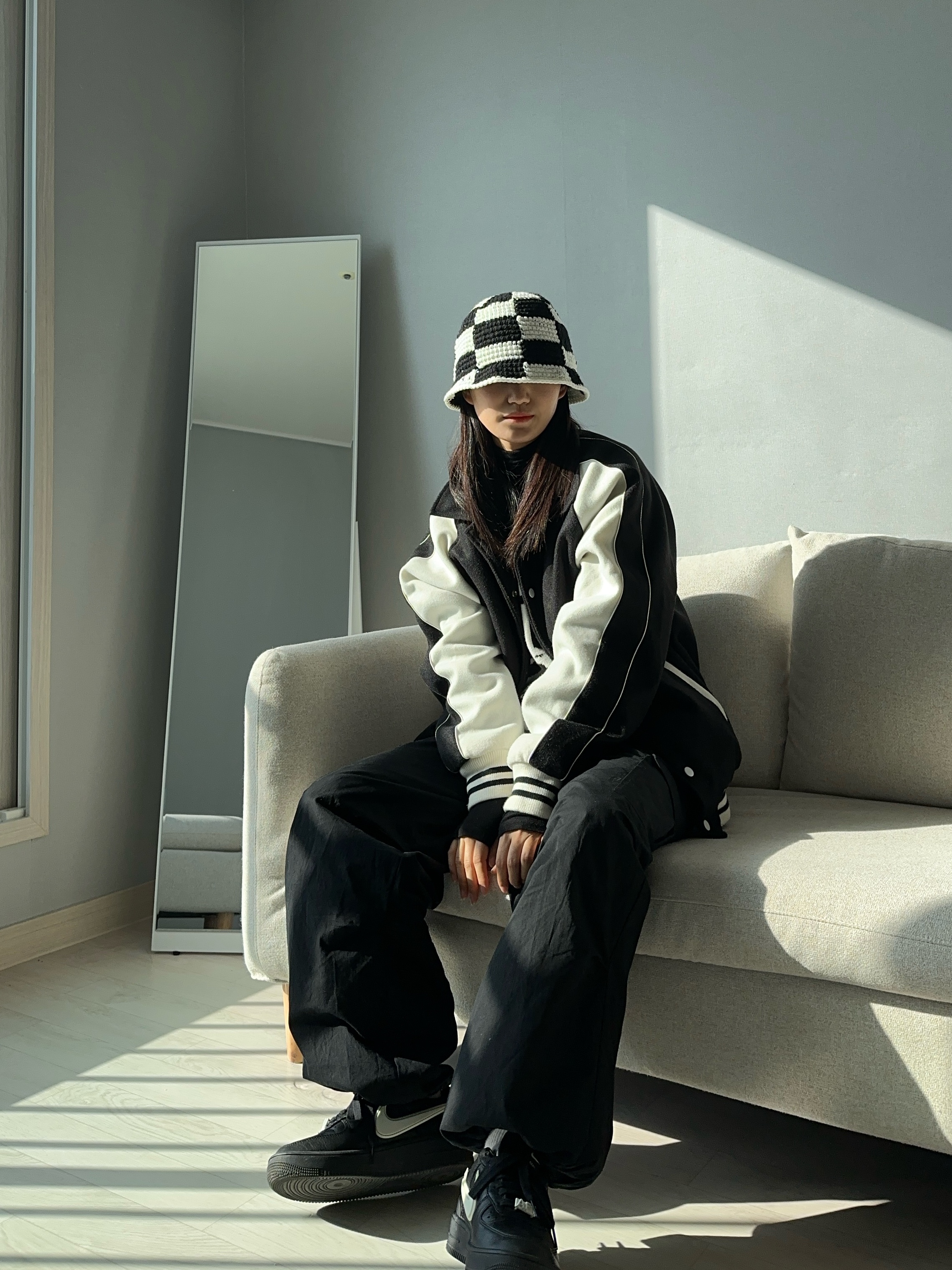 Nike x Ambush Air Force 1 Low SP Black, Stussy Stacked Sweater Vest Ivory 착용 스타일 - 5
