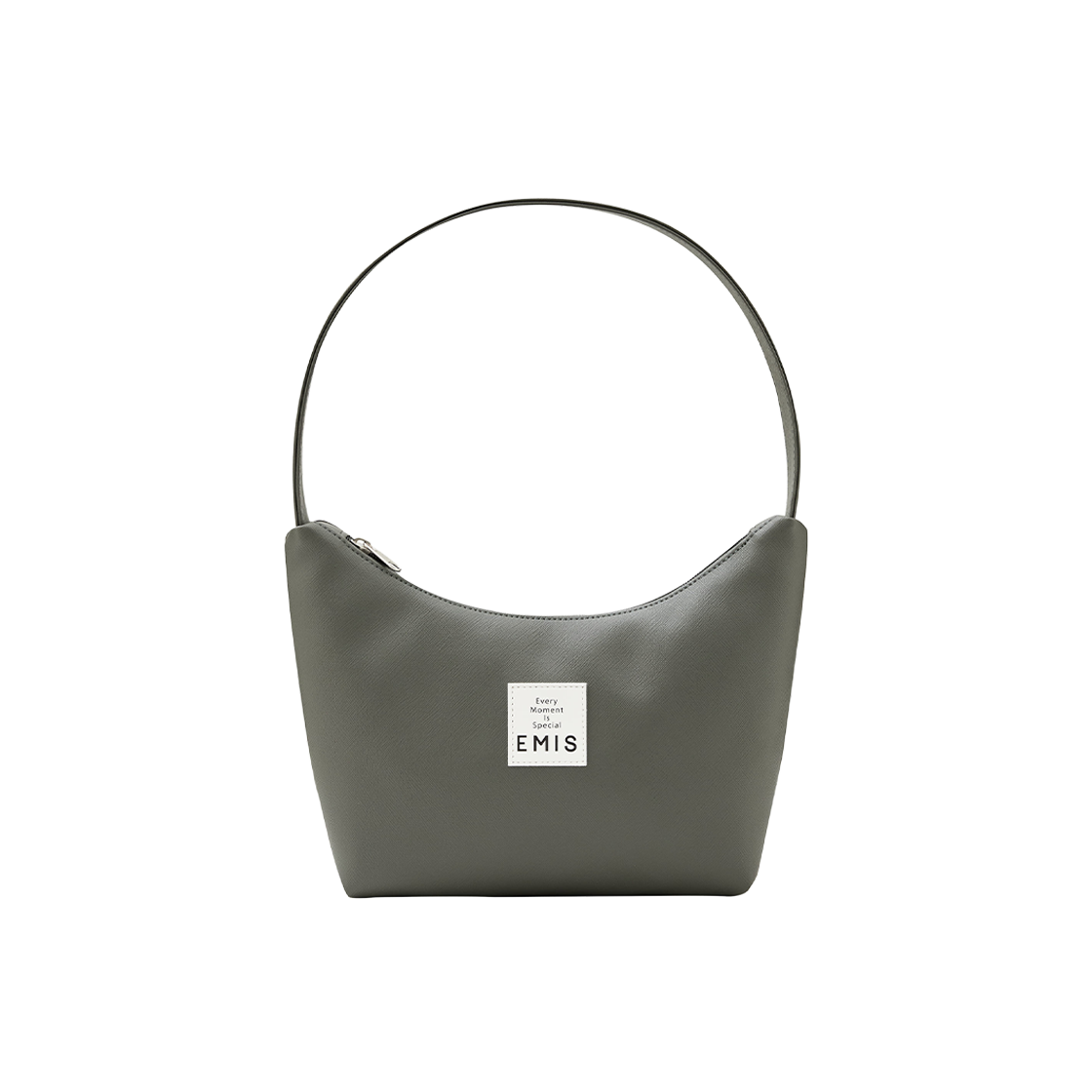 Emis New Leather Hobo Bag Gray Khaki 상세 이미지 1