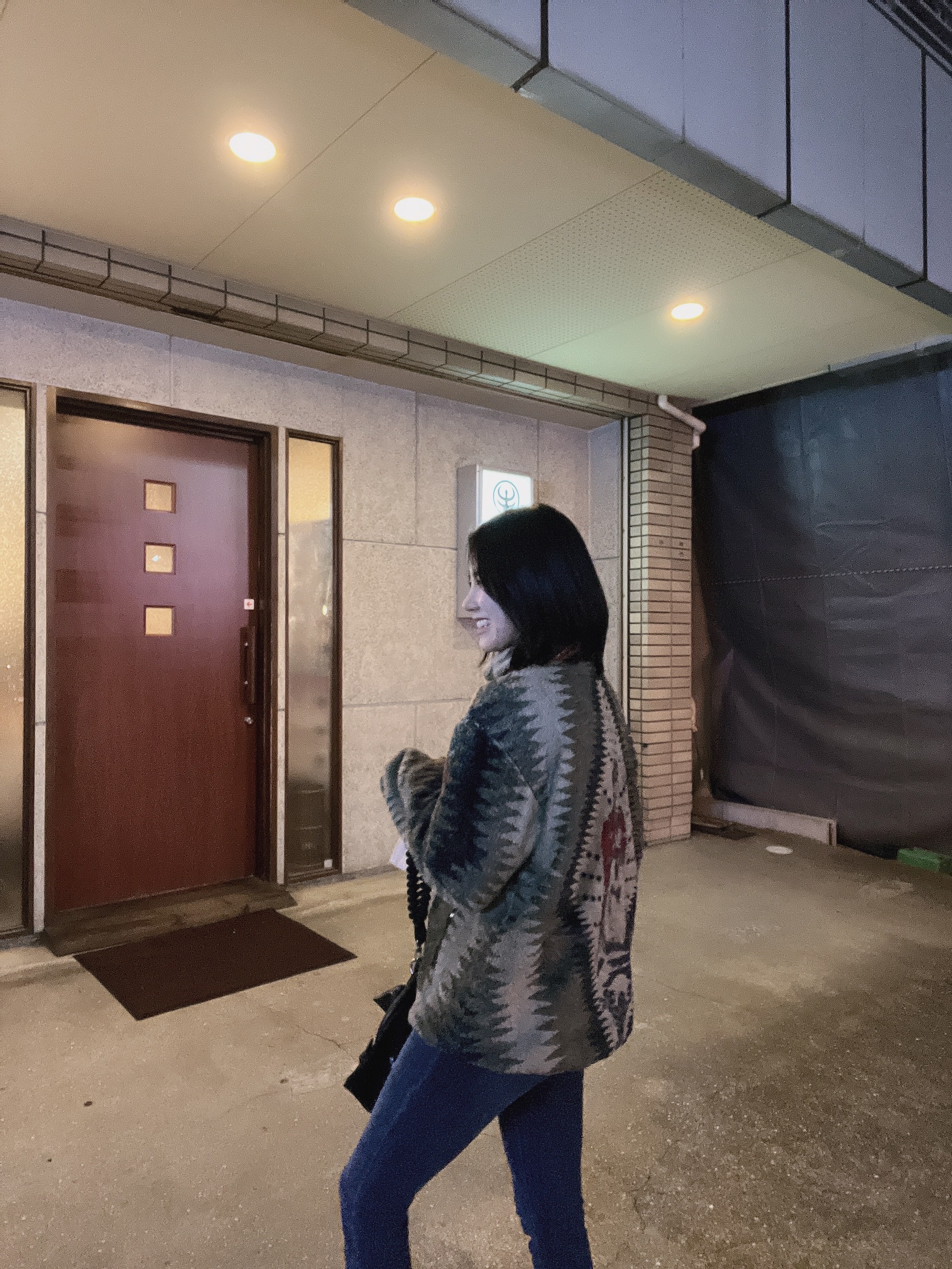 캐피탈 썬더 마더 패턴 플리스 집 블루종 그레이 베이지 착용 스타일 - 3