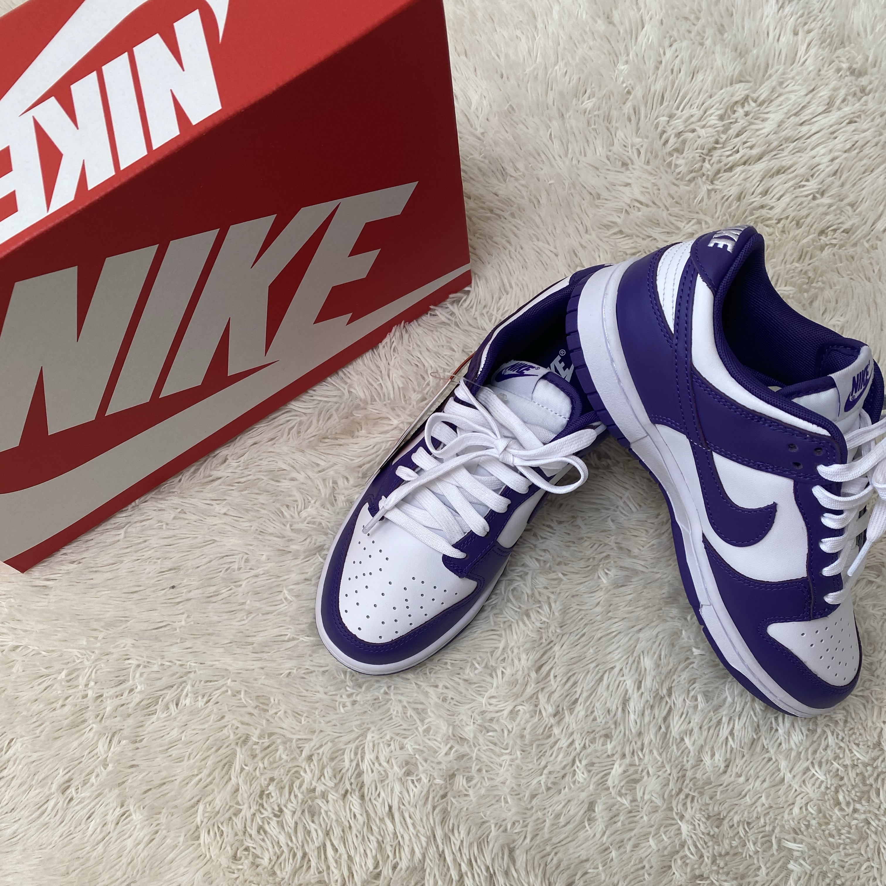 Nike Dunk Low Retro Championship Court Purple 착용 스타일