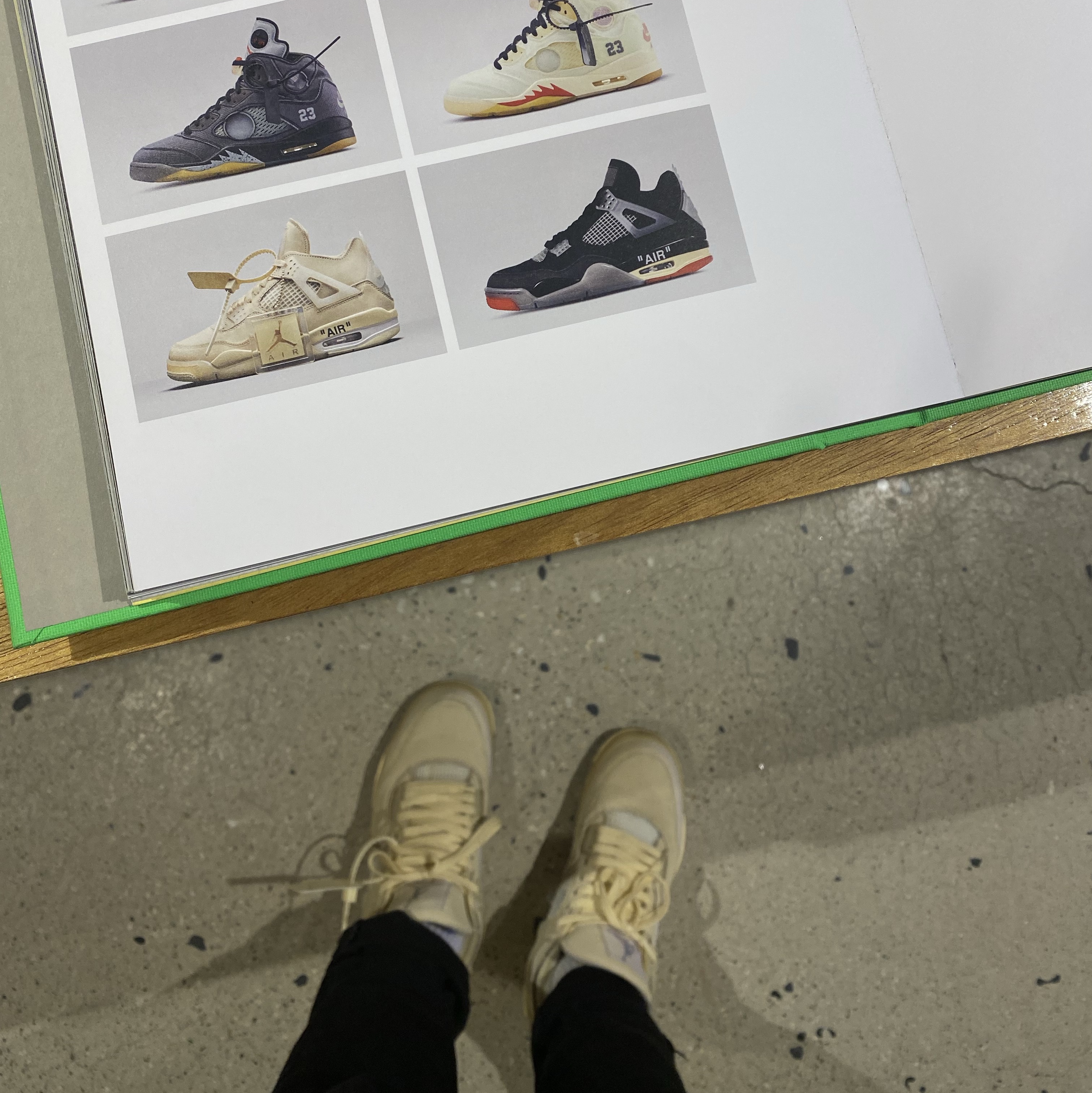 (W) Jordan 4 x Off-White Retro SP Sail 착용 스타일