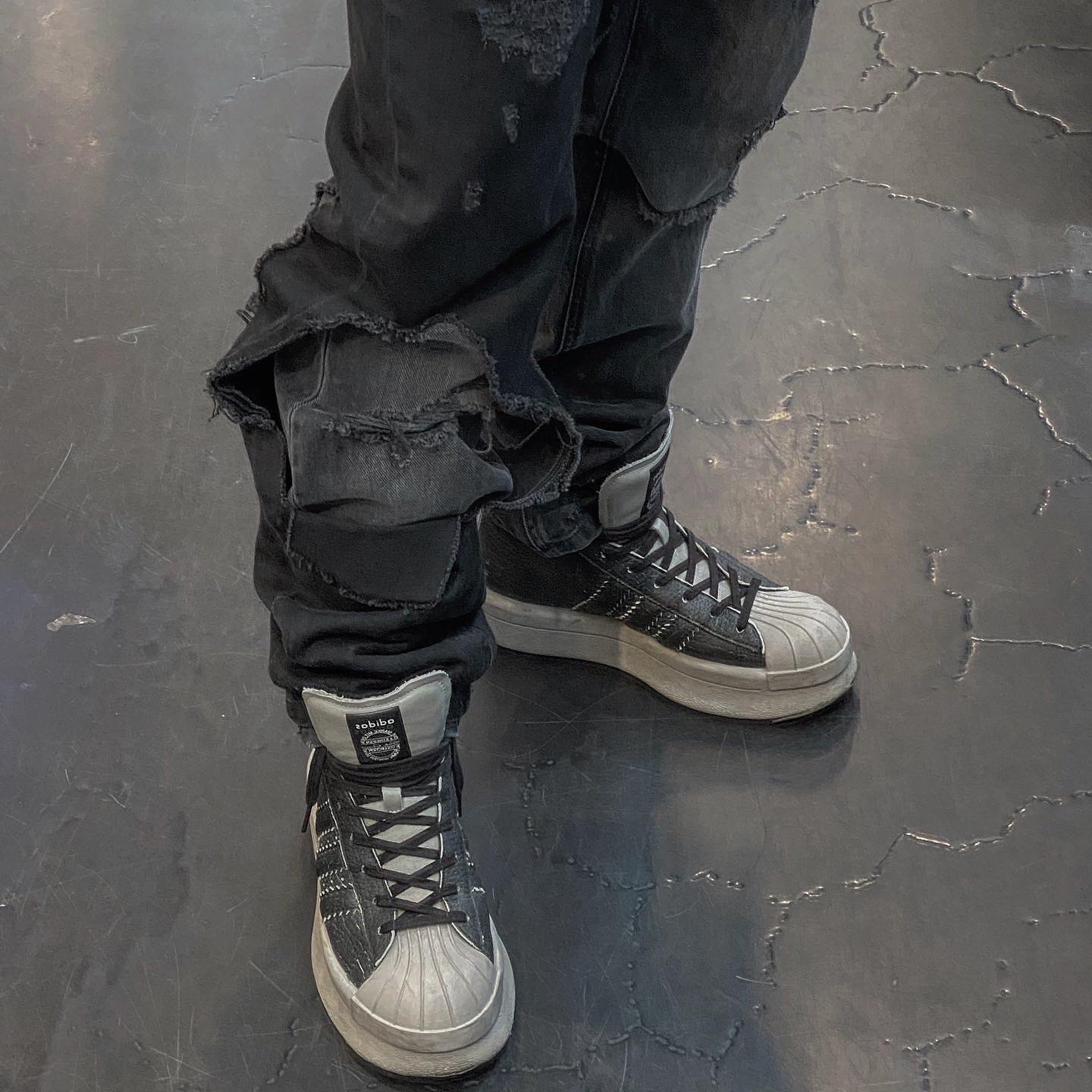 Adidas x Rick Owens Mastodon Pro Model Black Pearl 착용 스타일