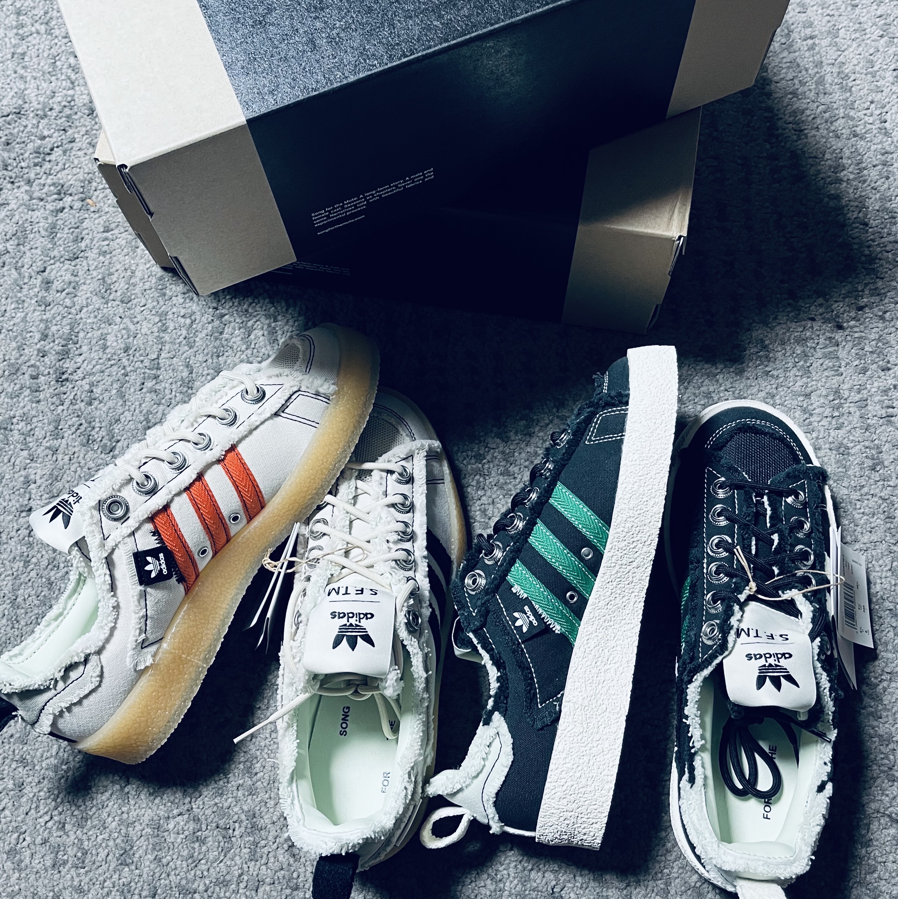 Adidas x Song for the Mute Campus 80s Bliss Core Black, Adidas x Song for the Mute Campus 80s Core Black Cream White 착용 스타일