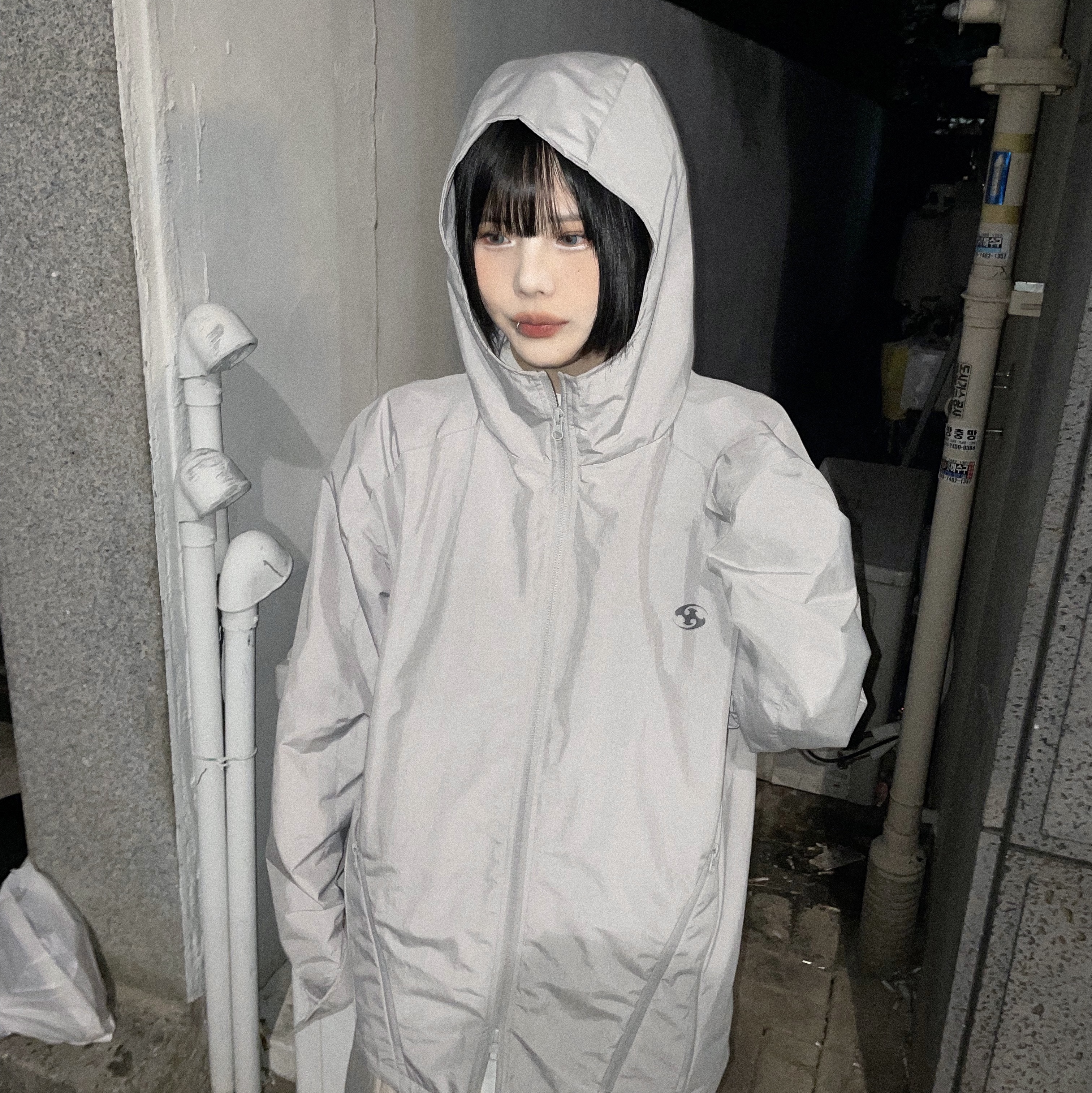 Sansan Gear Zipper Jacket Light Grey - 22FW 착용 스타일