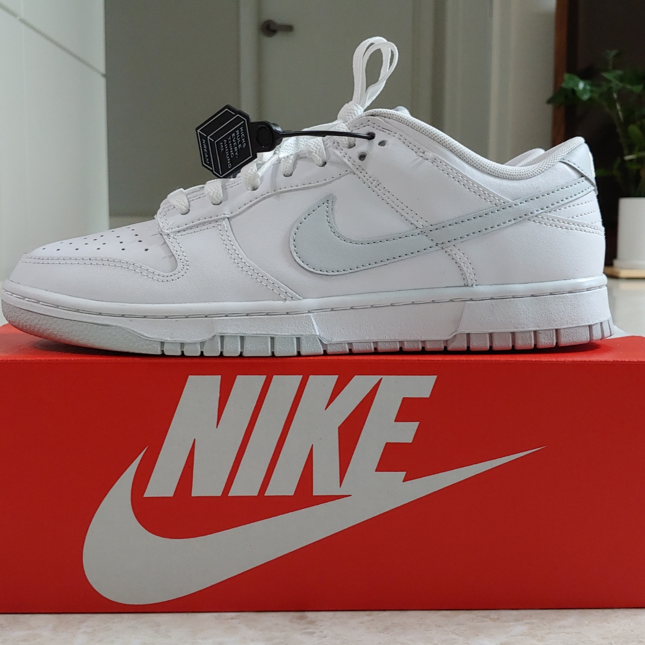 Nike Dunk Low Retro White Pure Platinum 착용 스타일