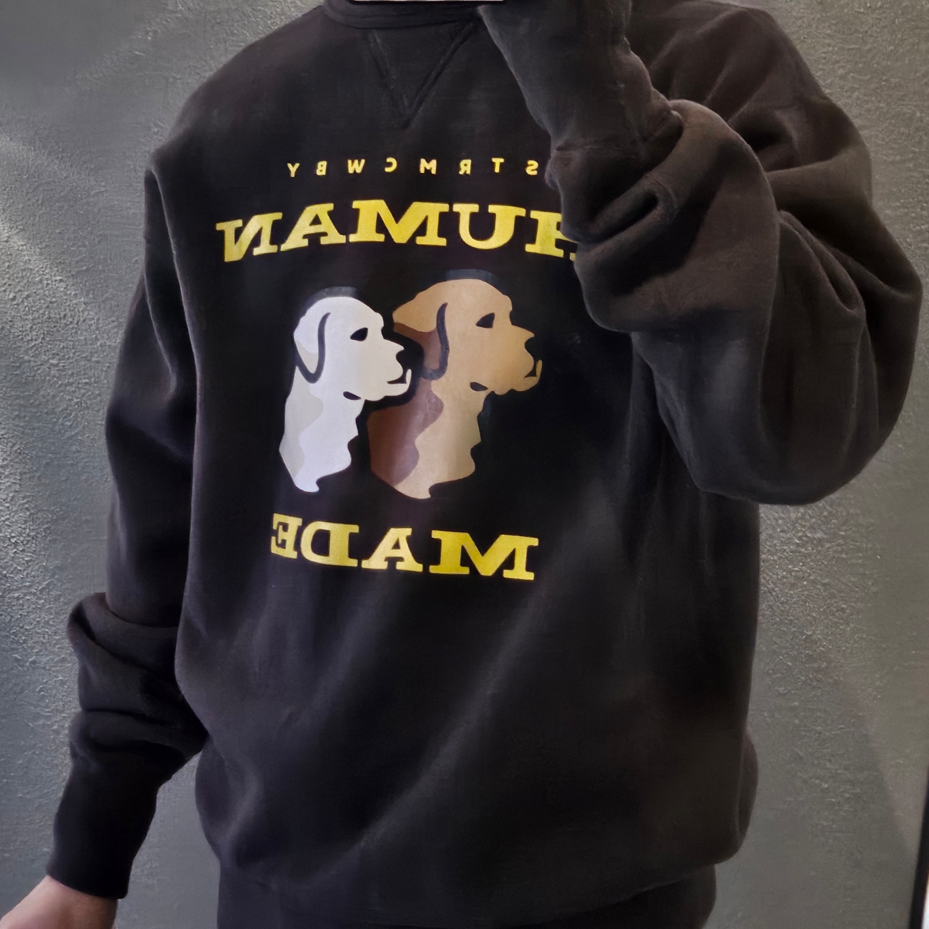 Human Made Tsuriami Sweatshirt #2 Black 착용 스타일