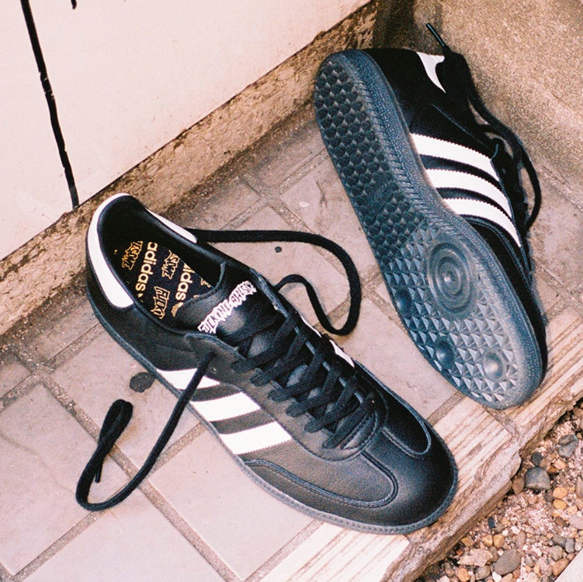 Adidas x Fucking Awesome Samba Core Black 착용 스타일