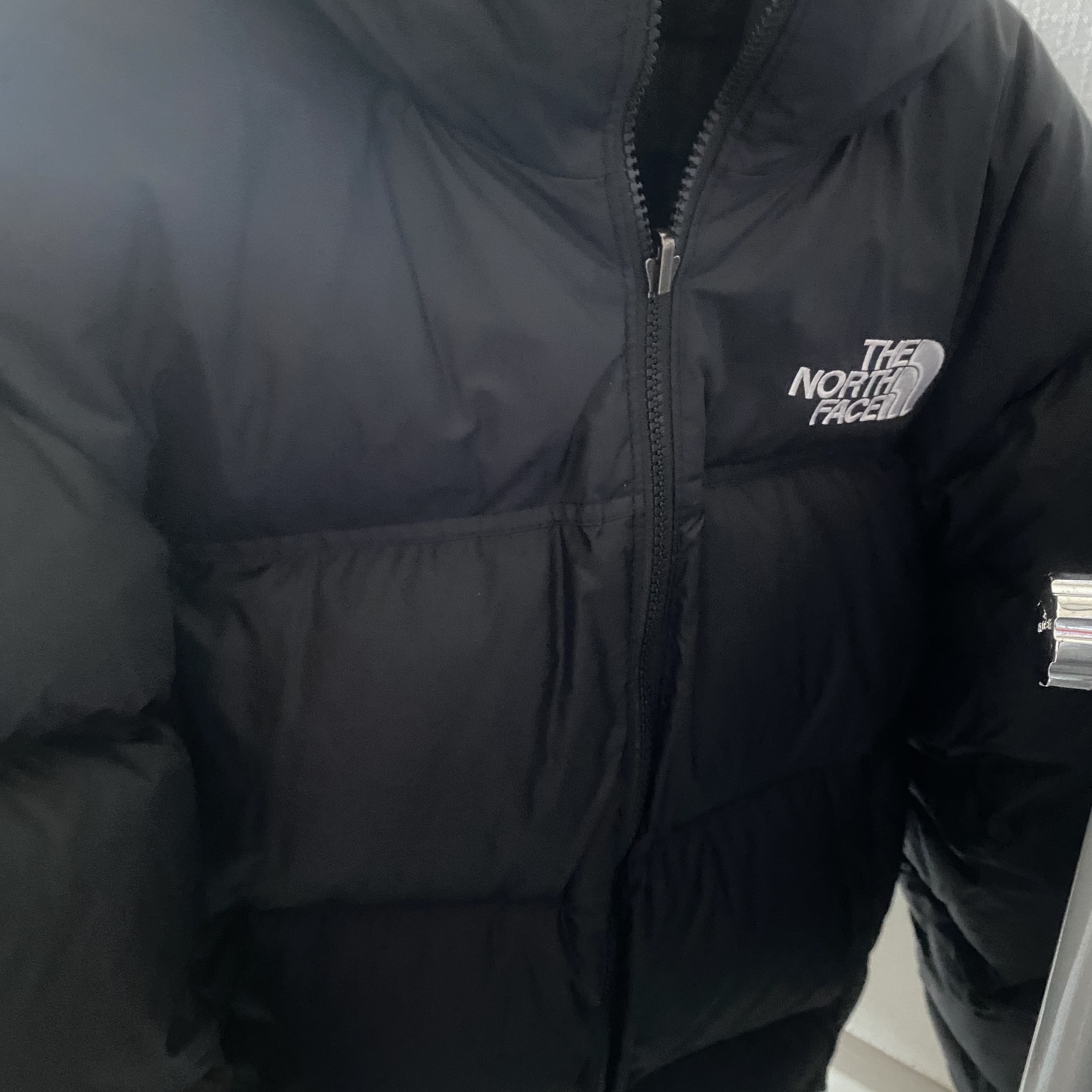 The North Face 1996 Retro Nuptse Jacket Black 착용 스타일