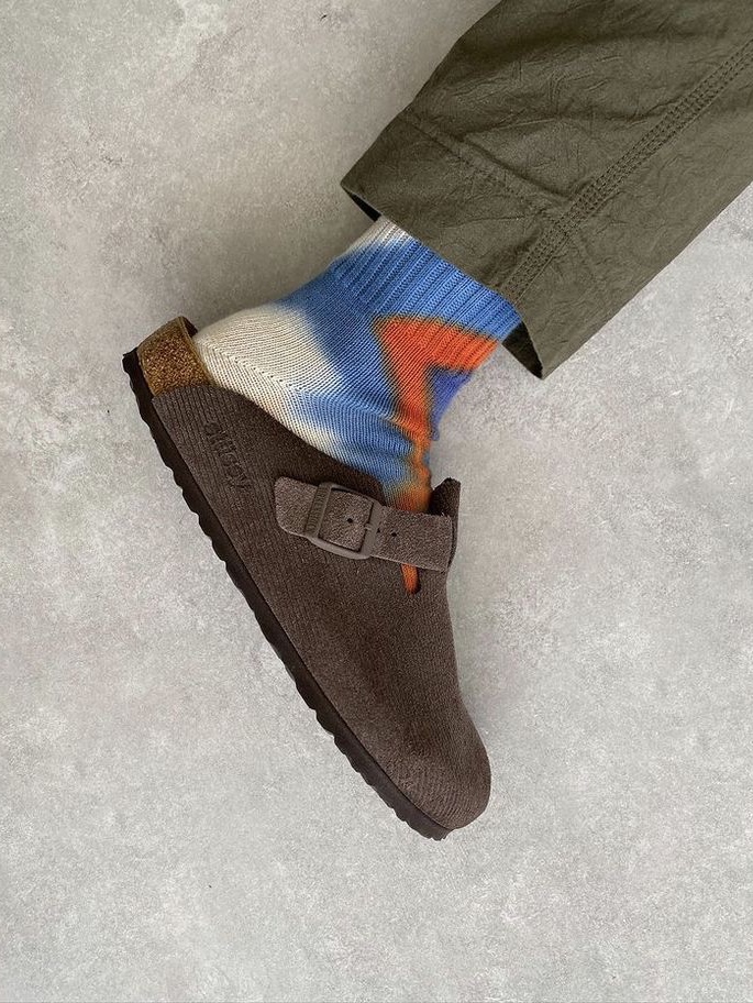 Birkenstock Boston Soft Footbed Mocha - Regular 착용 스타일