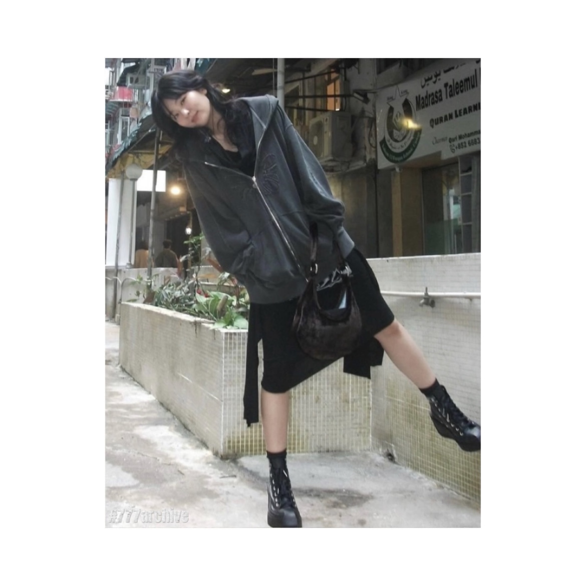 (W) Converse x Martine Ali Chuck 70 De Luxe Wedge Black 착용 스타일 - 3