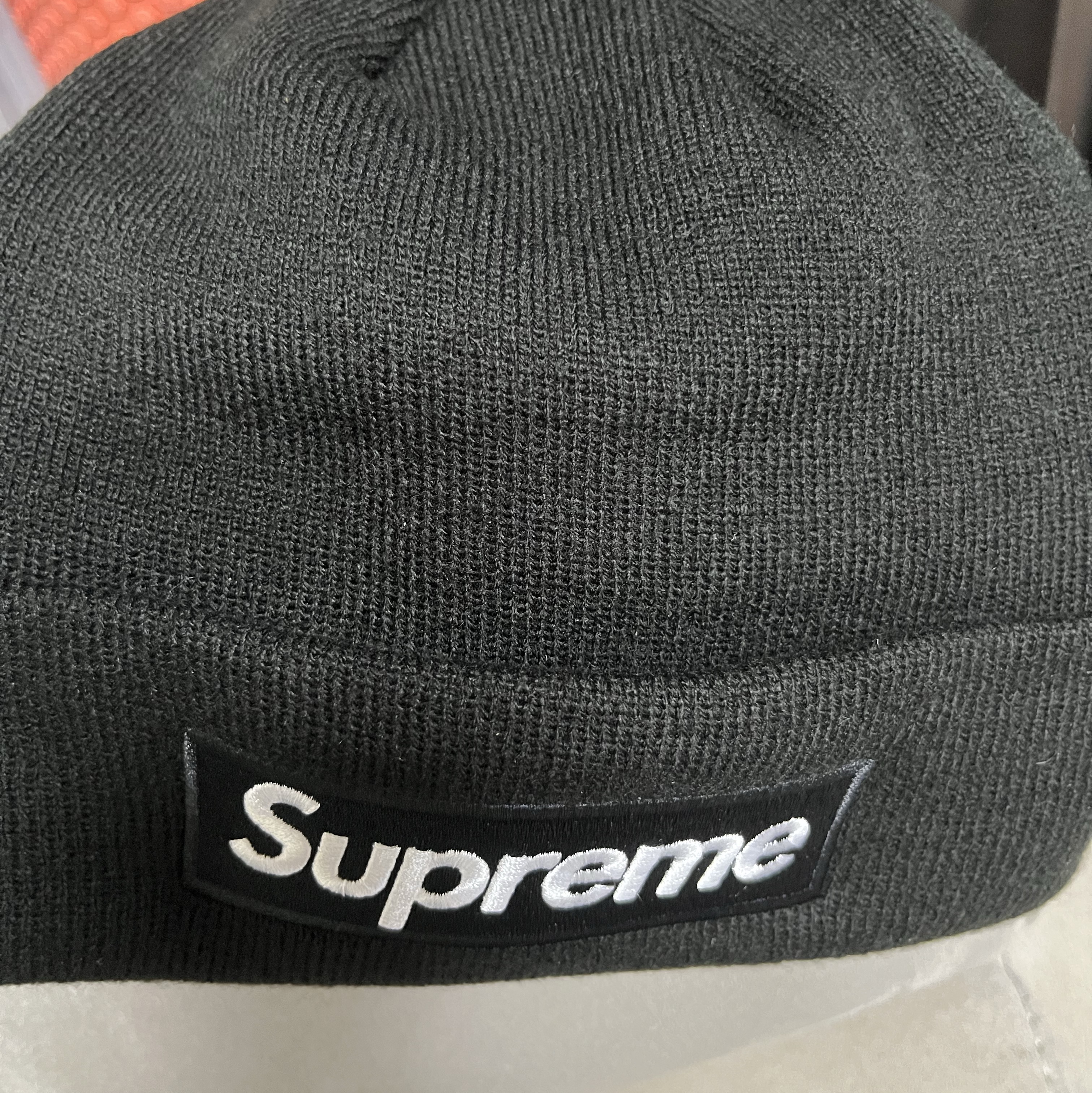Supreme New Era Box Logo Beanie Black - 23FW 착용 스타일